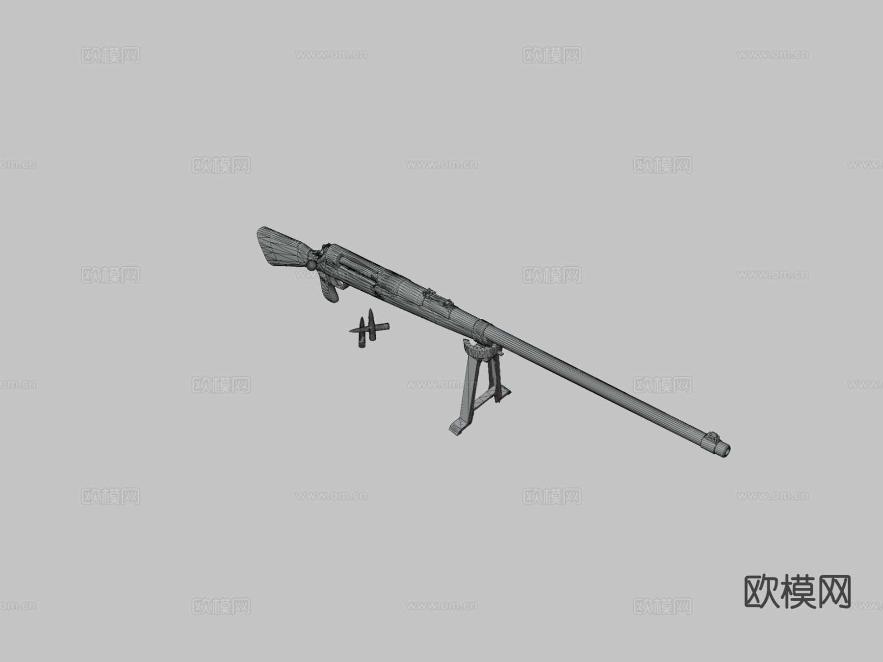 毛瑟1918T-枪su模型下载（渲染图3）