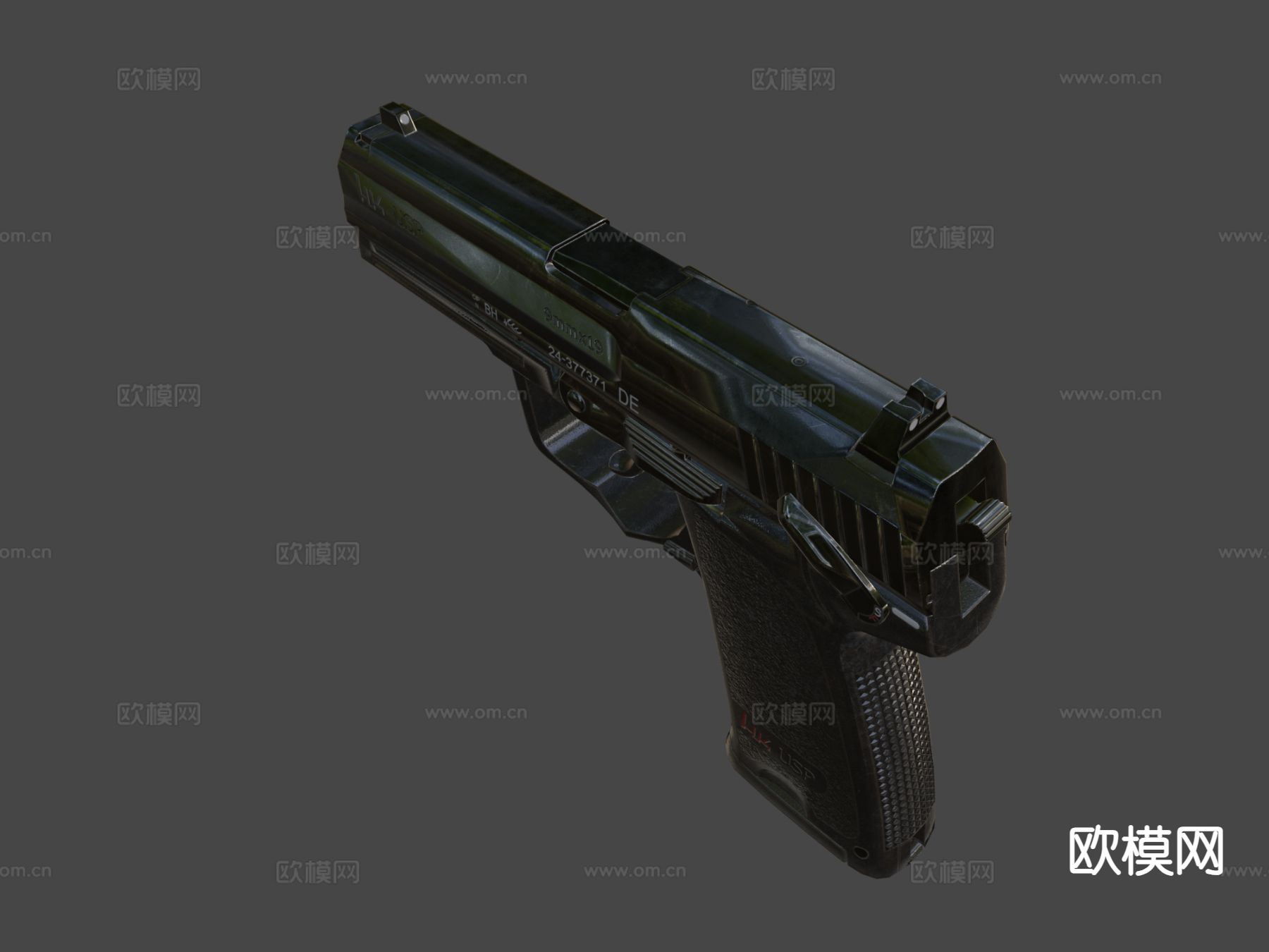 手枪 枪支 枪械su模型下载（渲染图5）