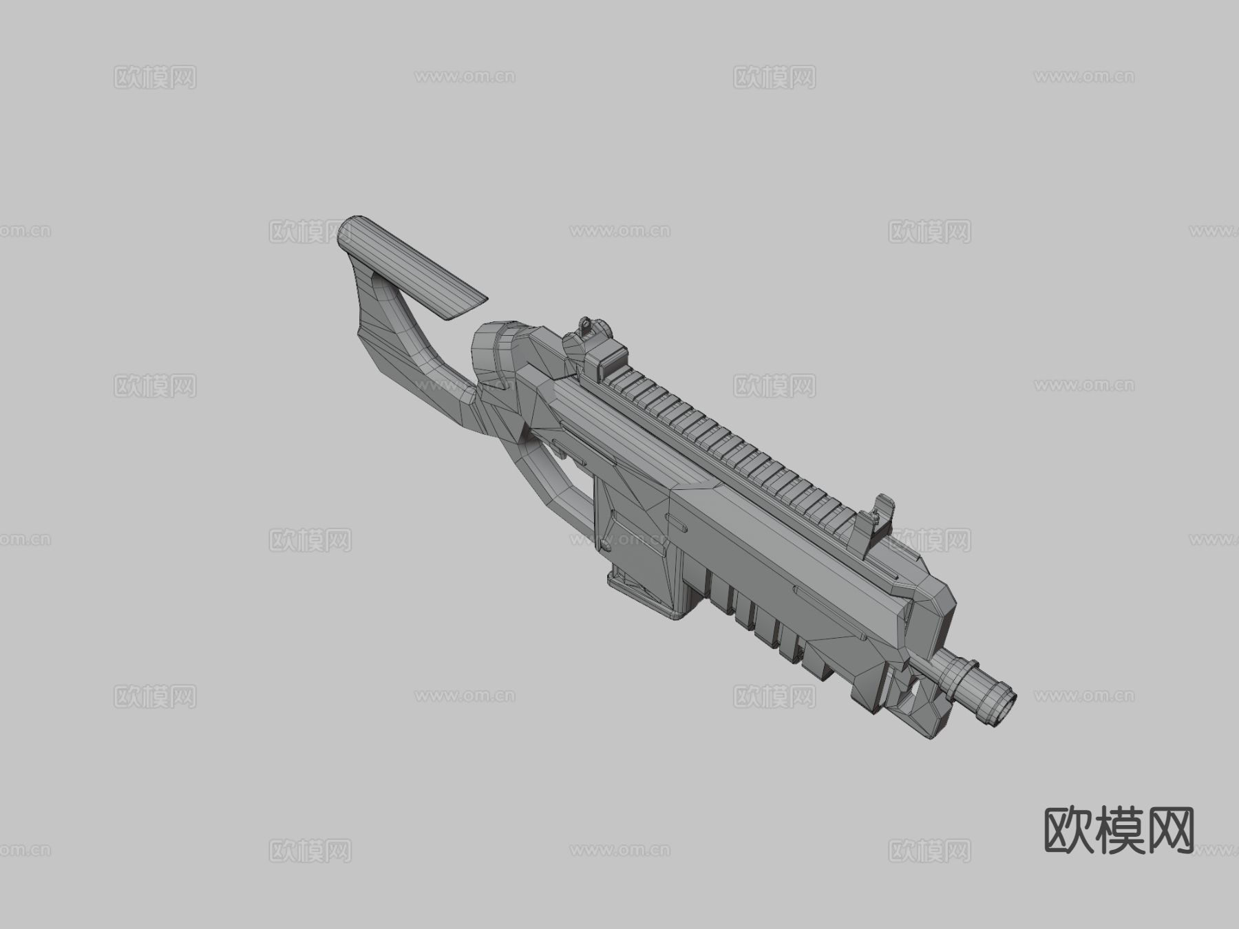 突击步枪 枪支 枪械su模型下载（渲染图3）