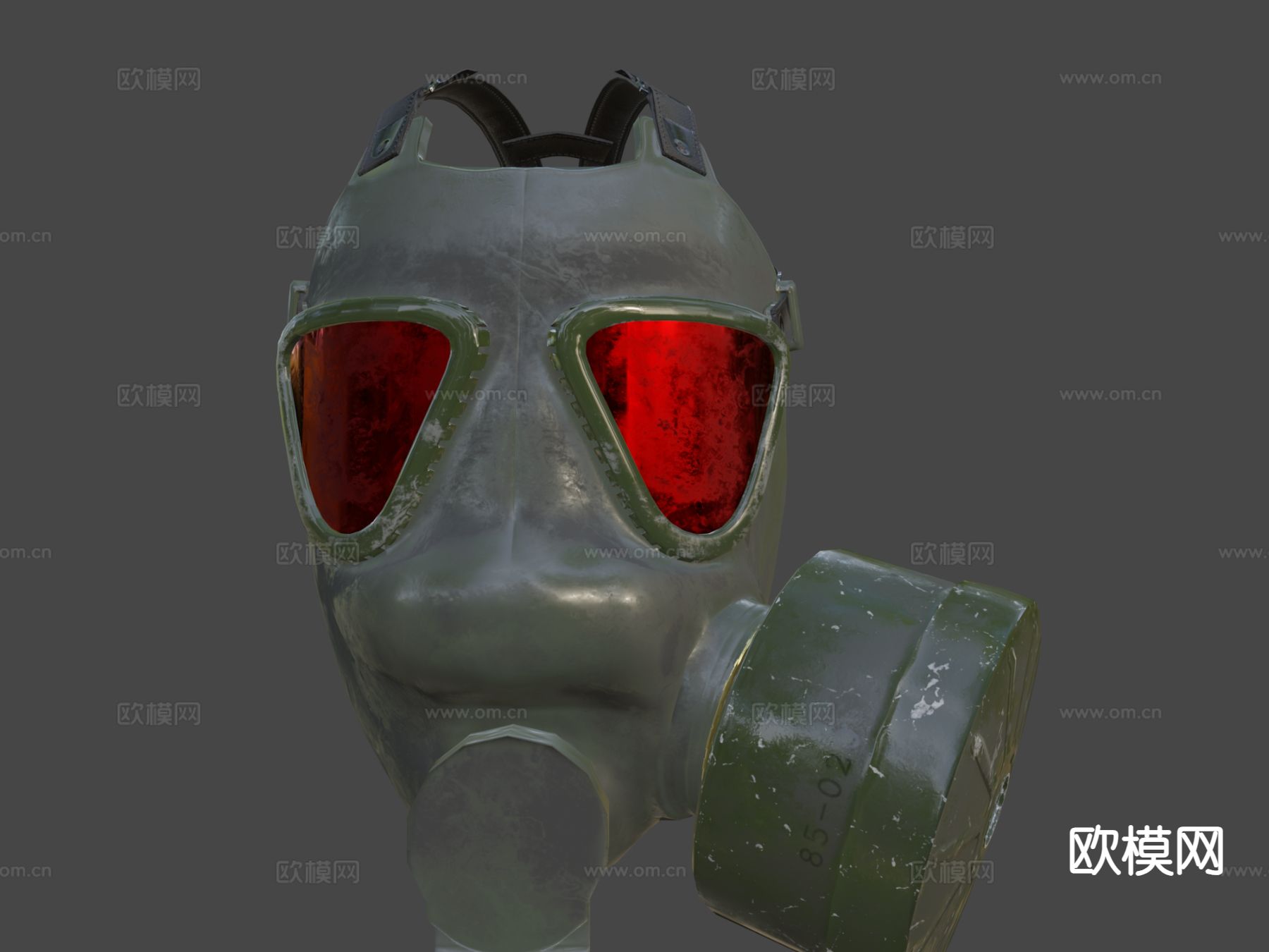 防毒面具su模型下载（渲染图6）