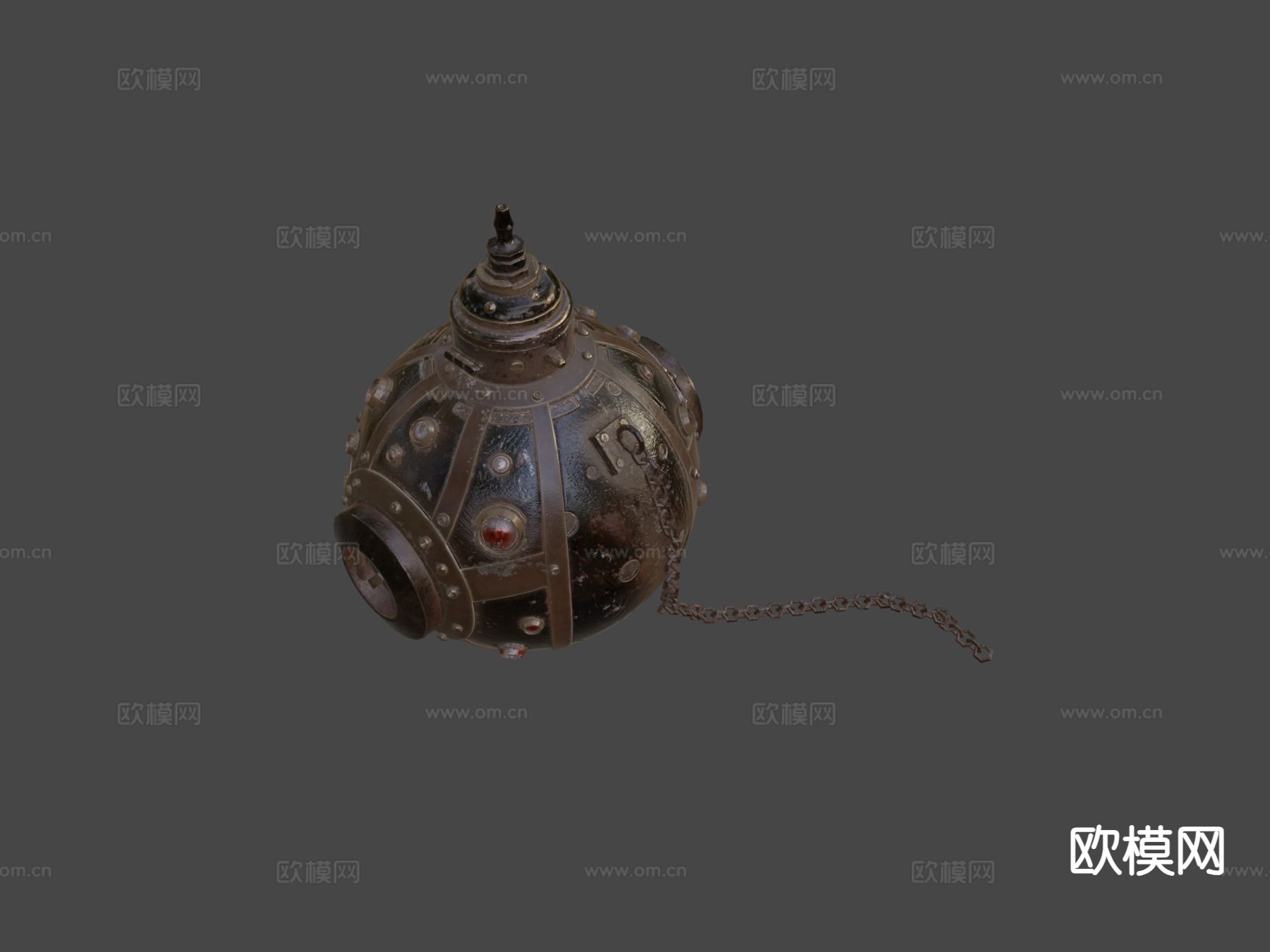 迷你蒸汽朋克海雷su模型下载（渲染图4）