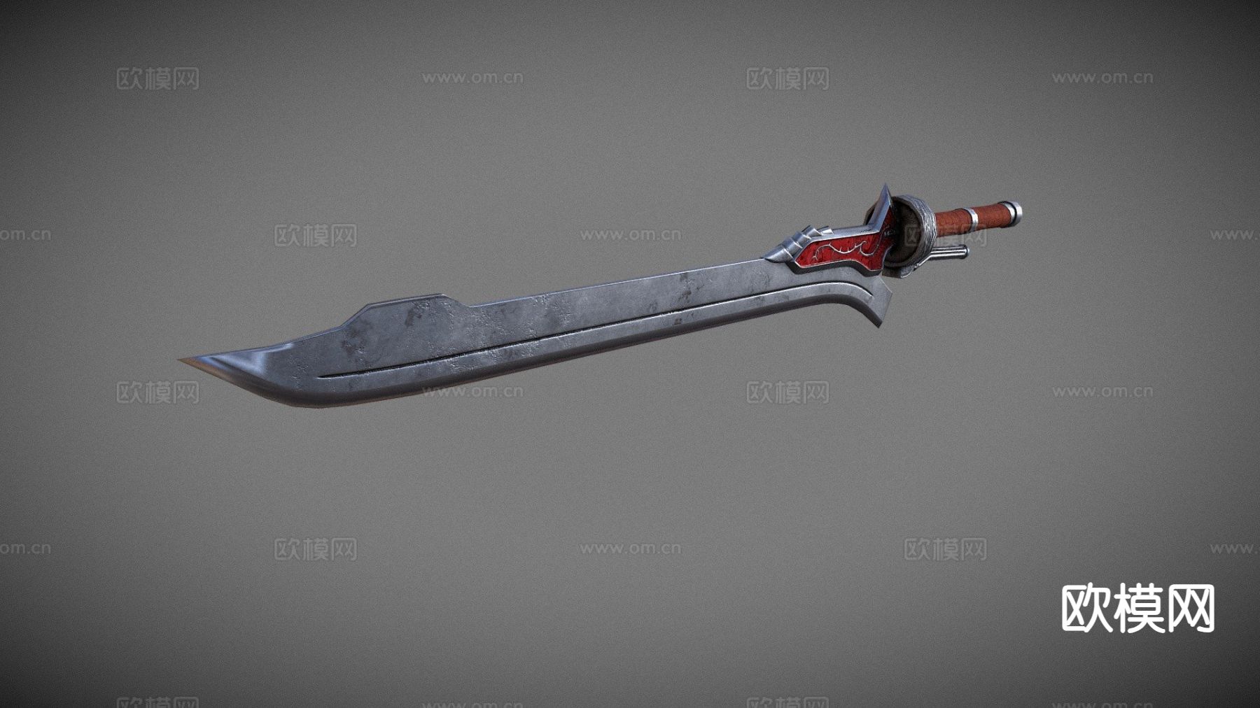红皇后剑 游戏道具su模型下载（渲染图2）
