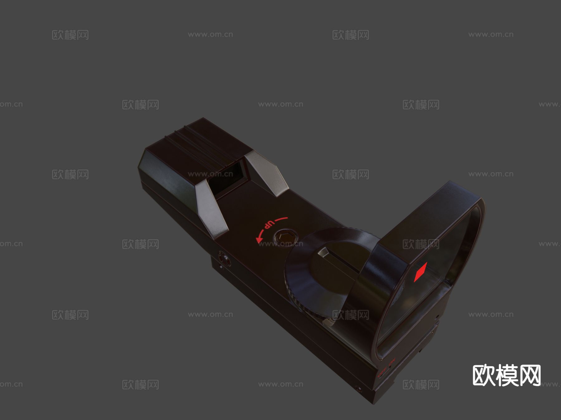 红点瞄准镜su模型下载（渲染图4）