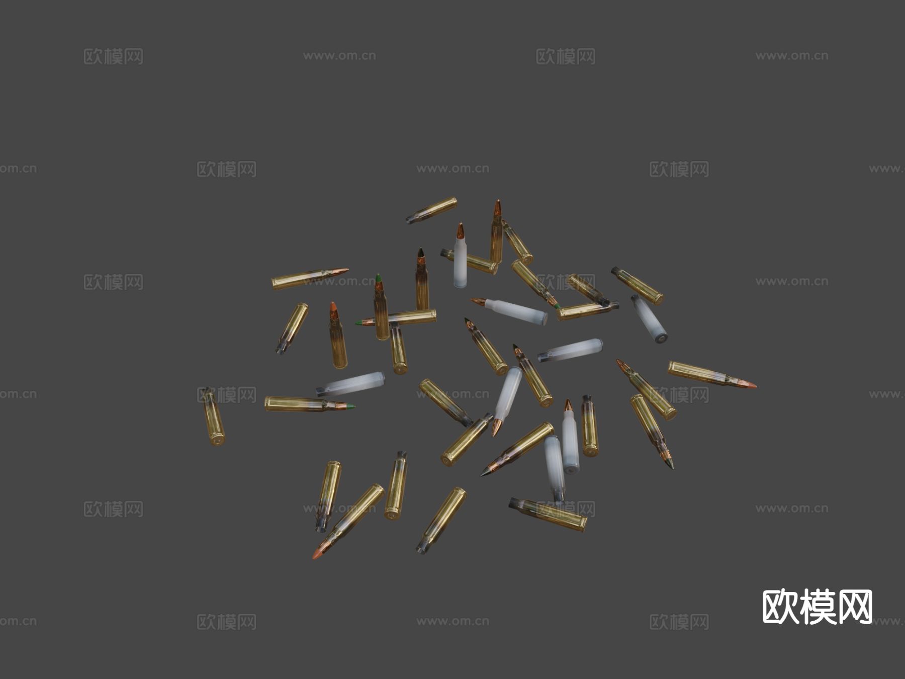 56MM弹药 子弹su模型下载（渲染图7）
