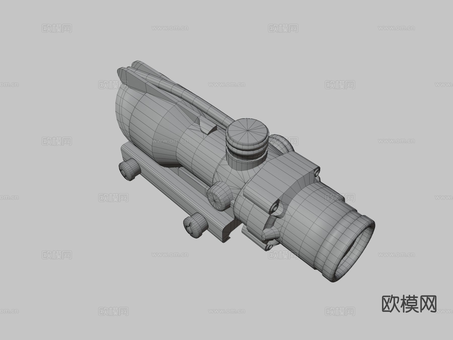 ACOGx4X32倍镜su模型下载（渲染图3）