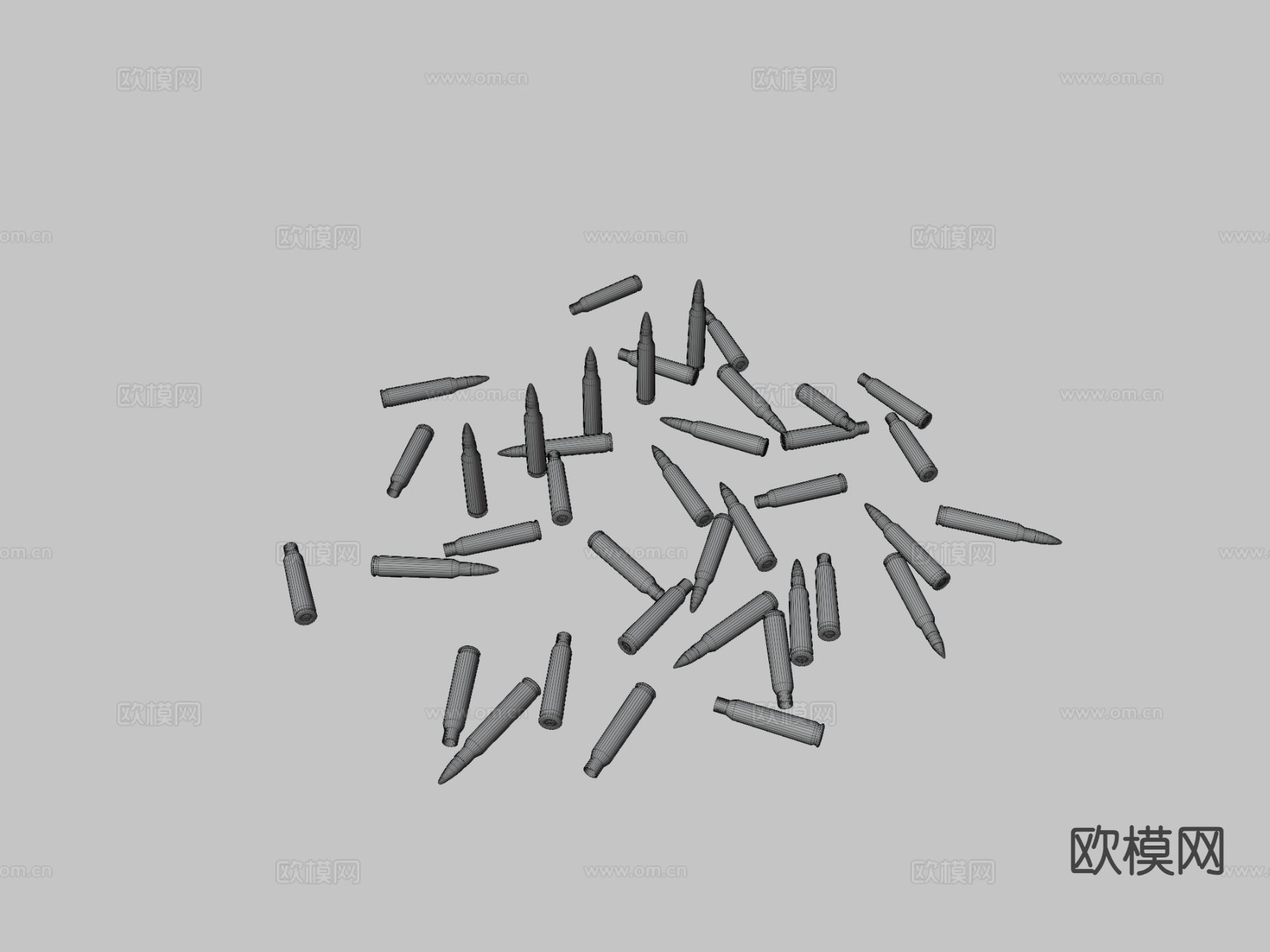 56MM弹药 子弹su模型下载（渲染图3）