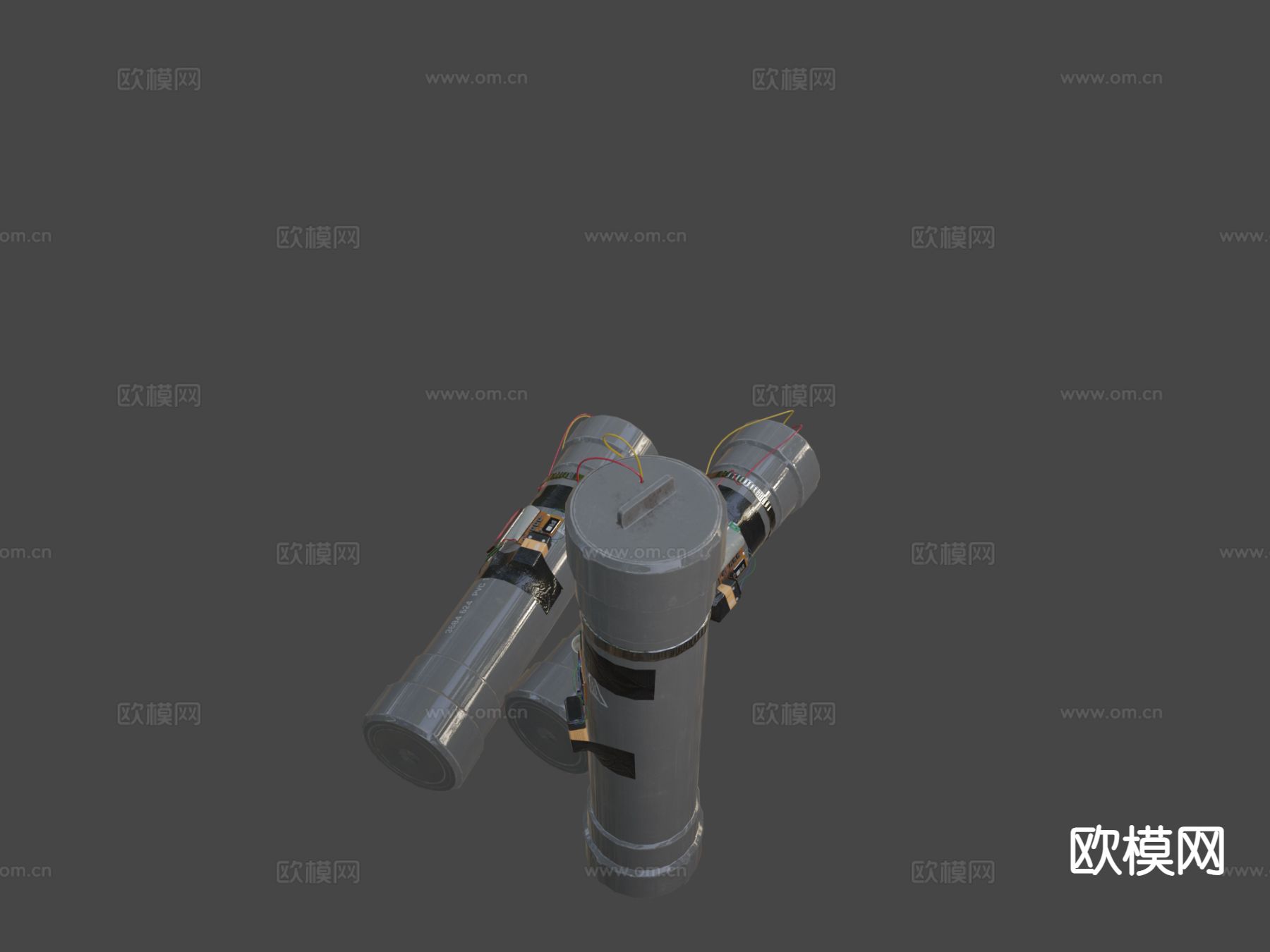 管炸弹su模型下载（渲染图6）