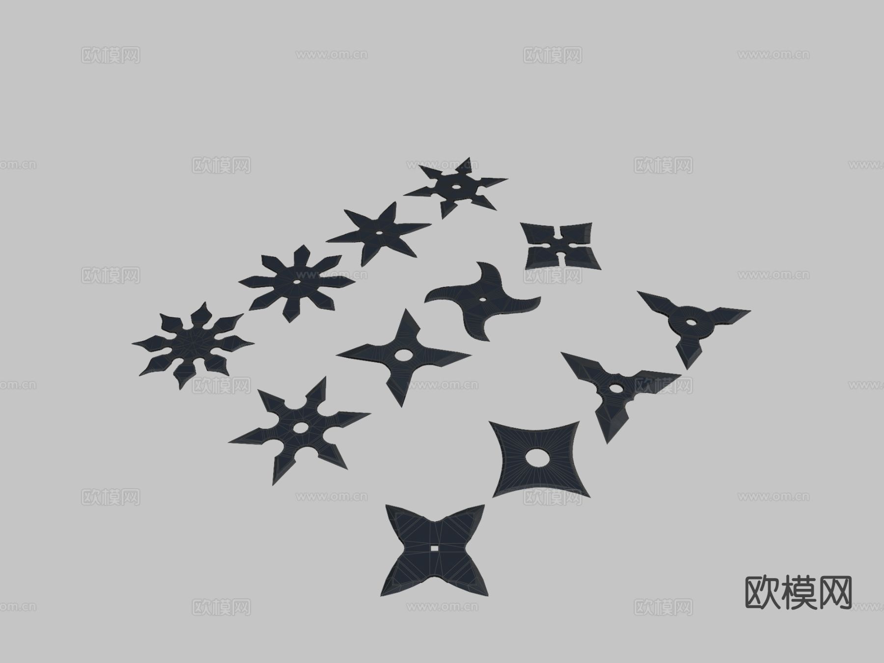 飞镖 武器su模型下载（渲染图1）