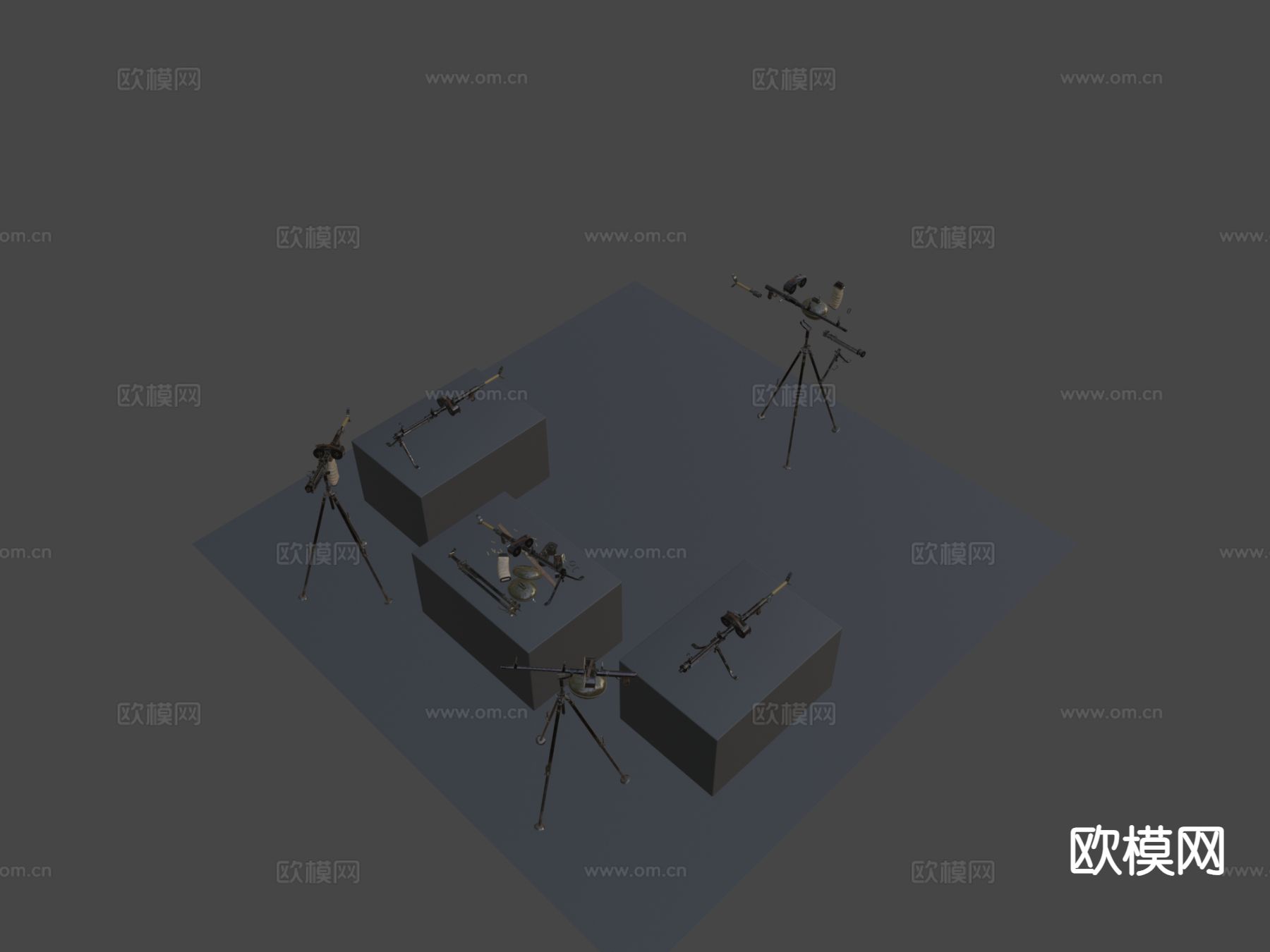 MG-15 轻机枪 枪支 枪械su模型下载（渲染图5）