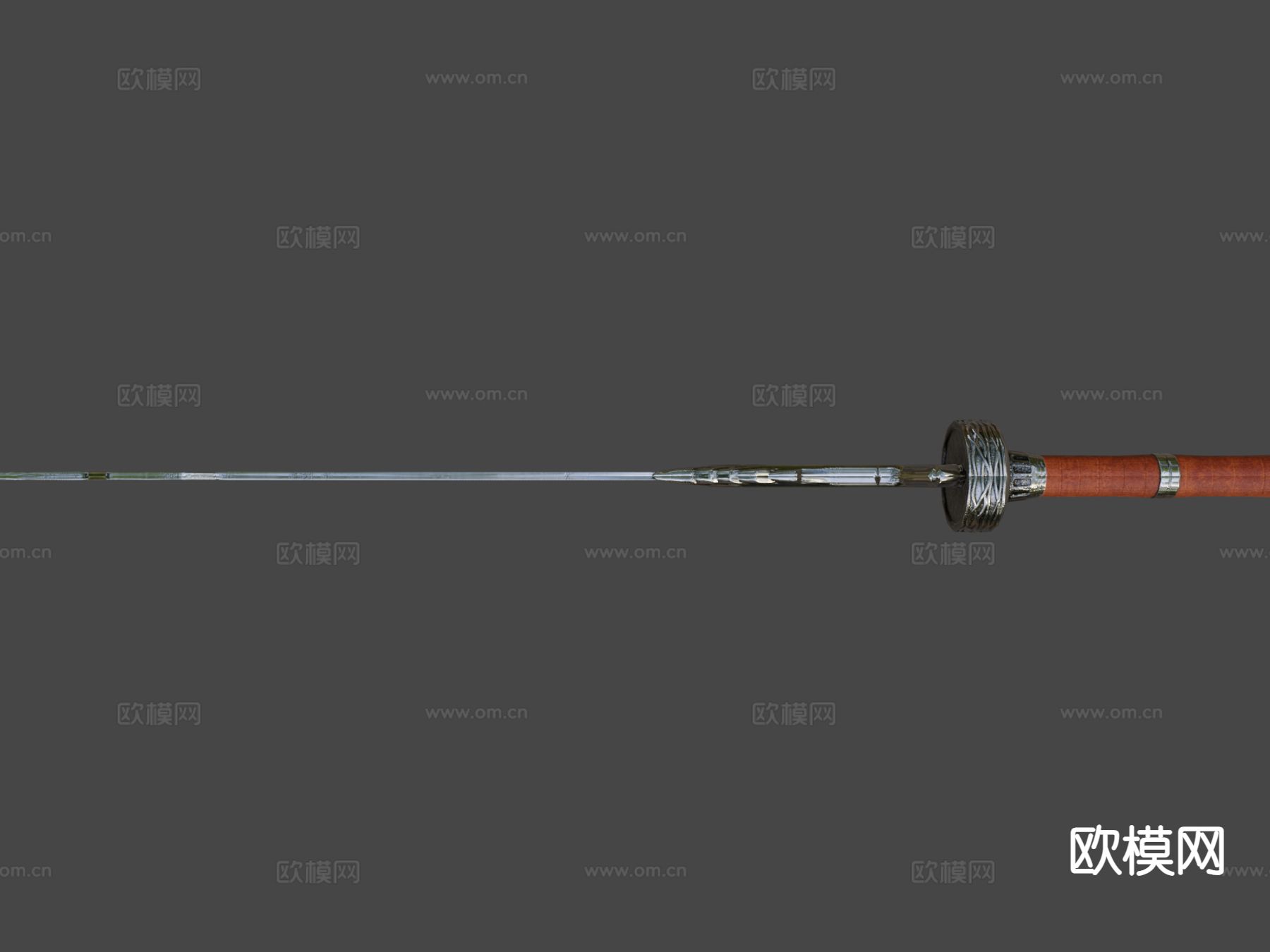 红皇后剑 游戏道具su模型下载（渲染图5）