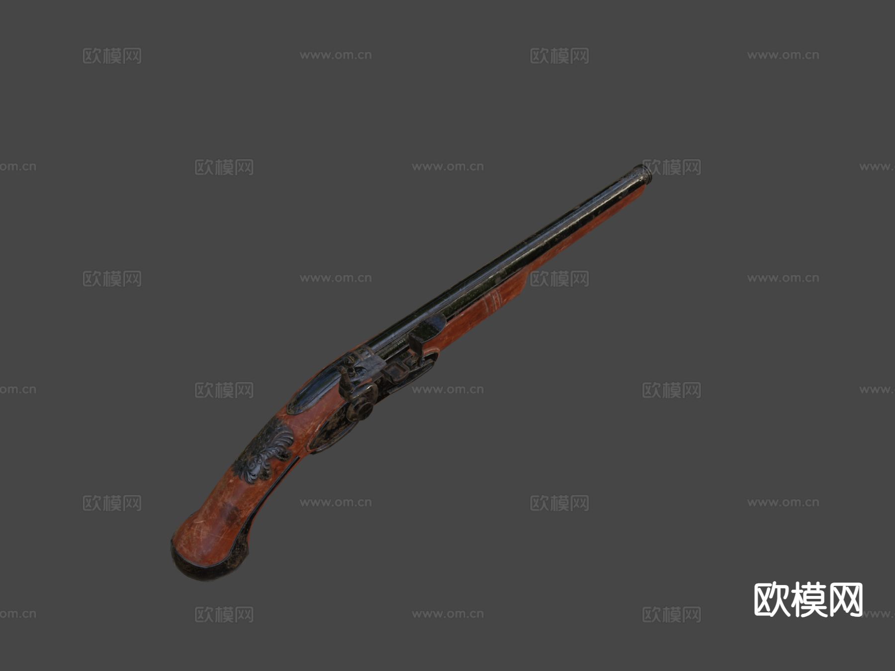 短枪 枪支 枪械su模型下载（渲染图7）