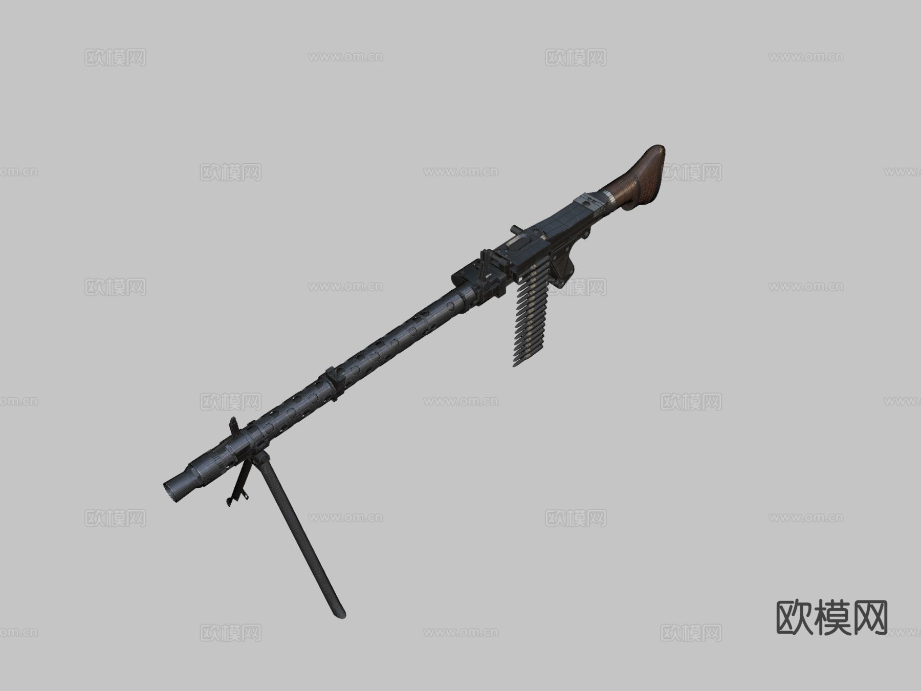 机枪德国武器su模型下载（渲染图3）