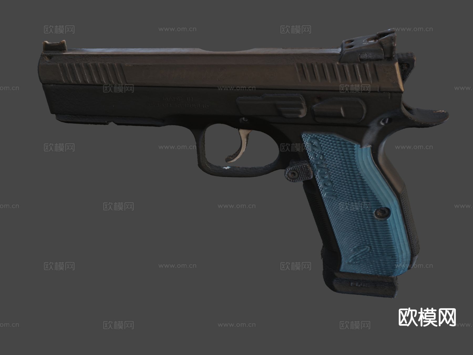 手枪 枪支 枪械su模型下载（渲染图7）