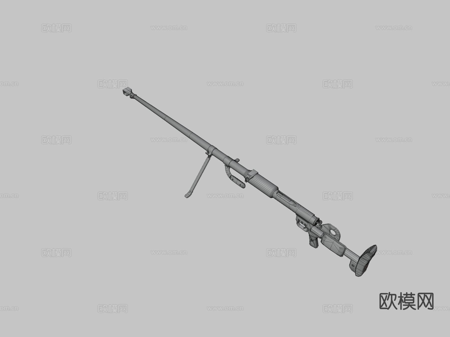 反坦克步枪su模型下载（渲染图3）