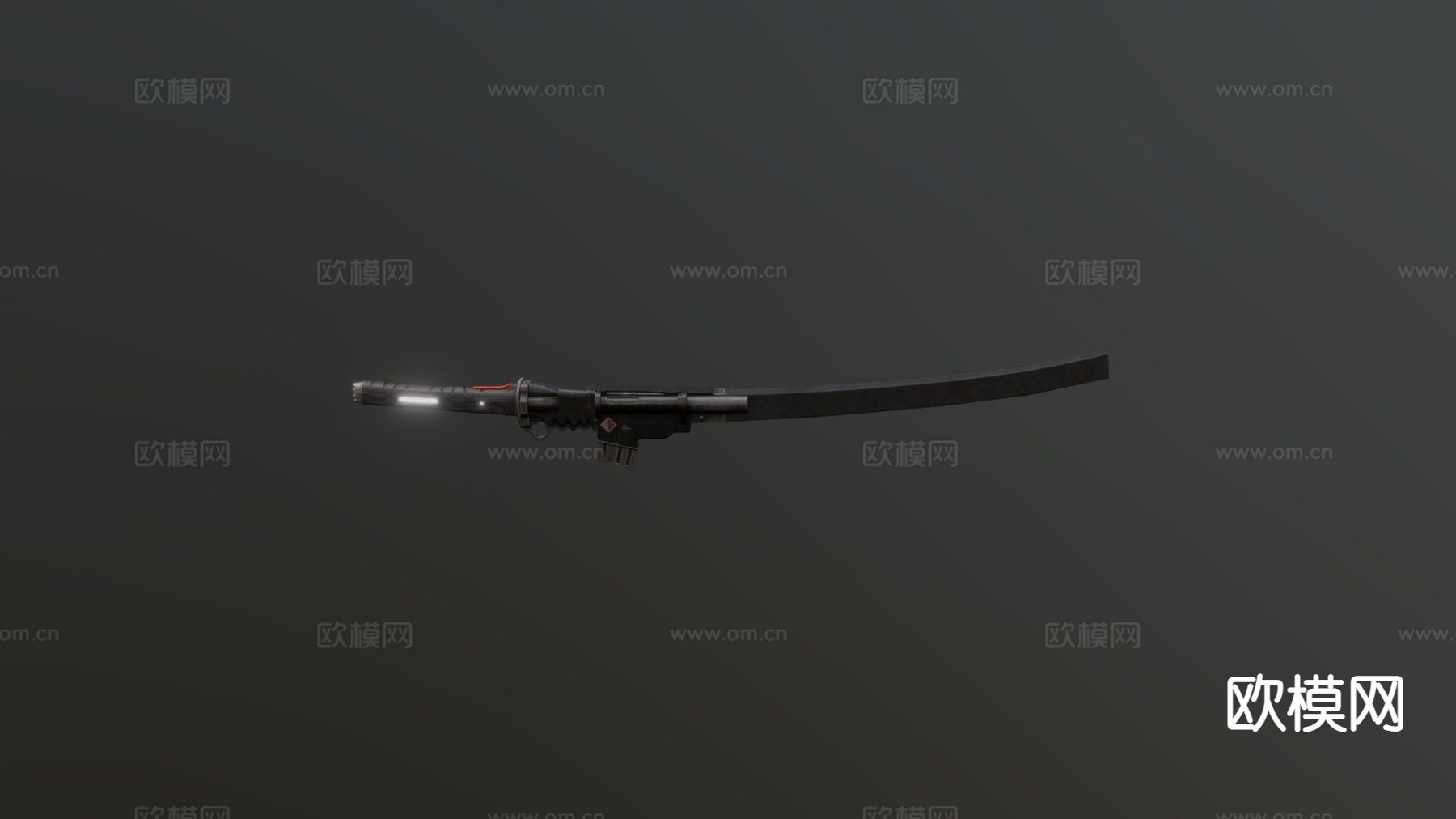 雨刃 弯刀 游戏道具su模型下载（渲染图2）