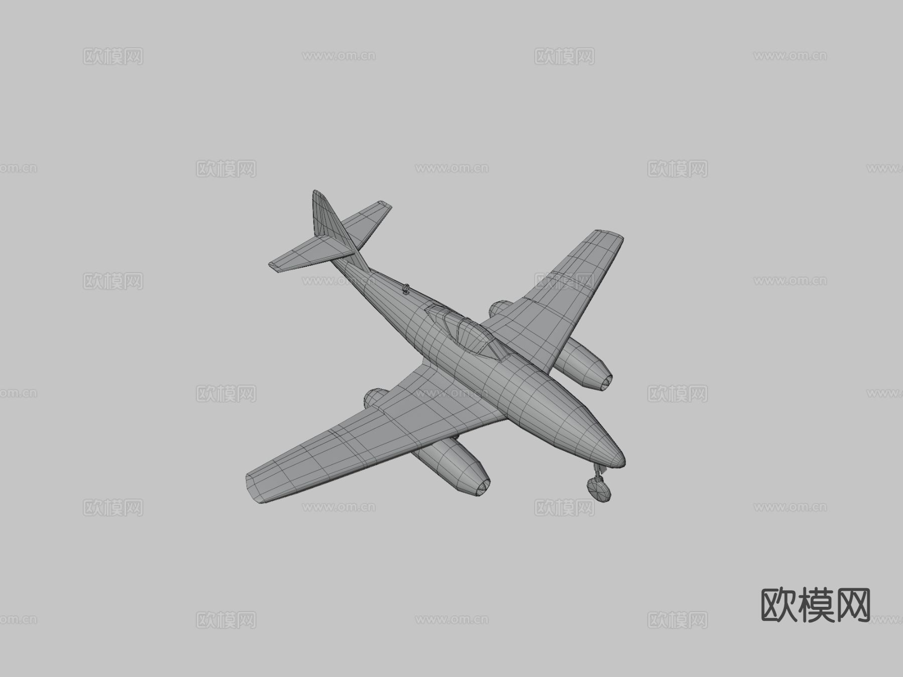 德国喷气战斗机su模型下载（渲染图1）