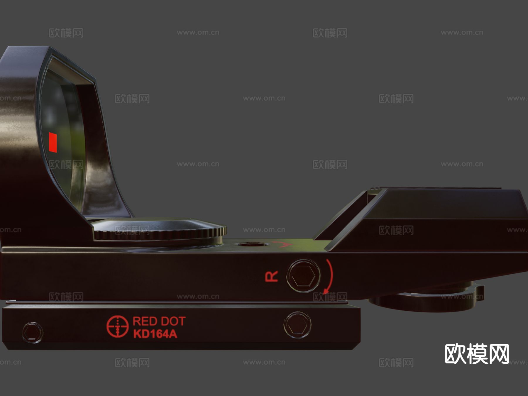红点瞄准镜su模型下载（渲染图5）