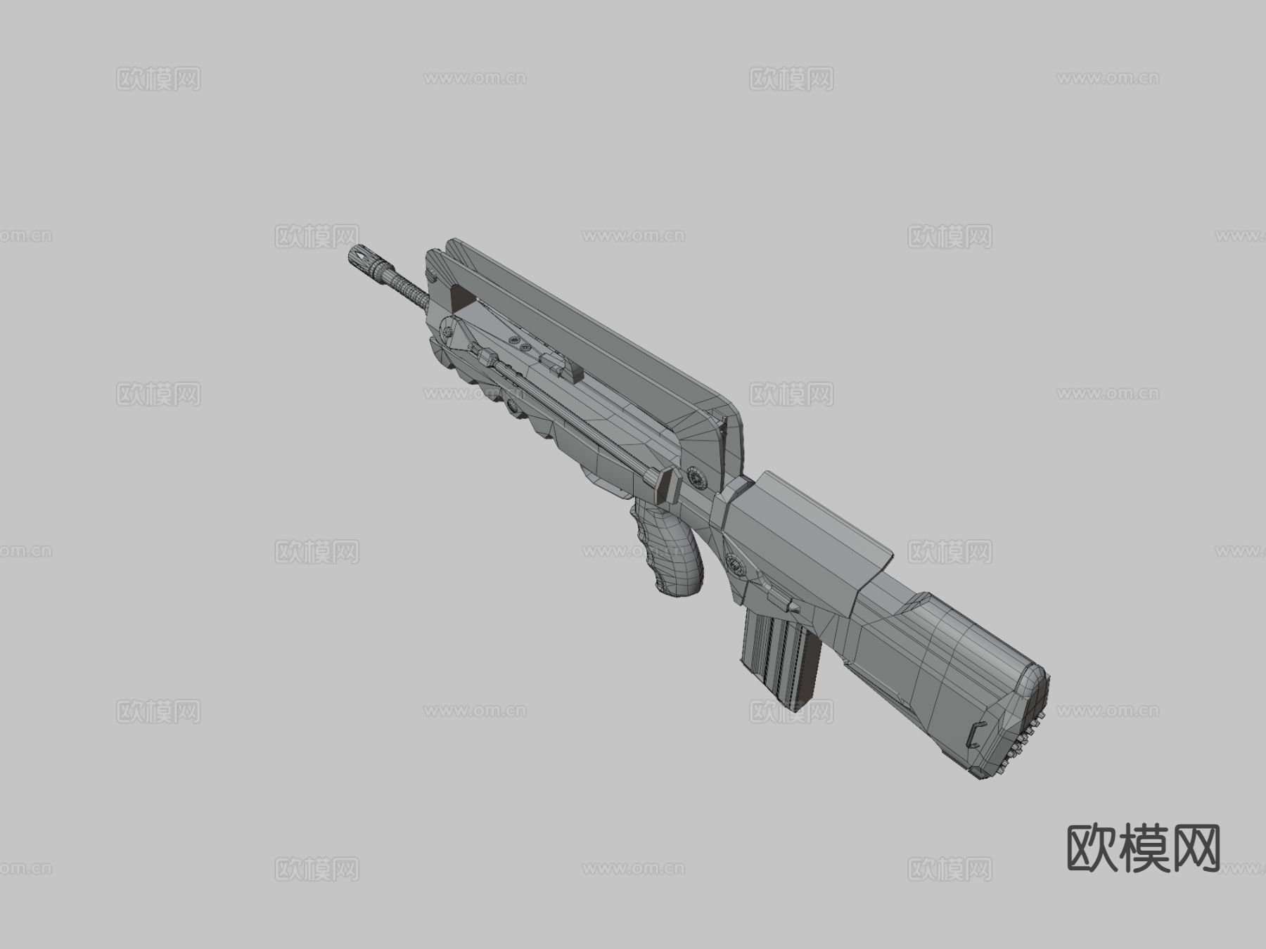 Famas 法玛斯步枪 枪支 枪械su模型下载（渲染图2）