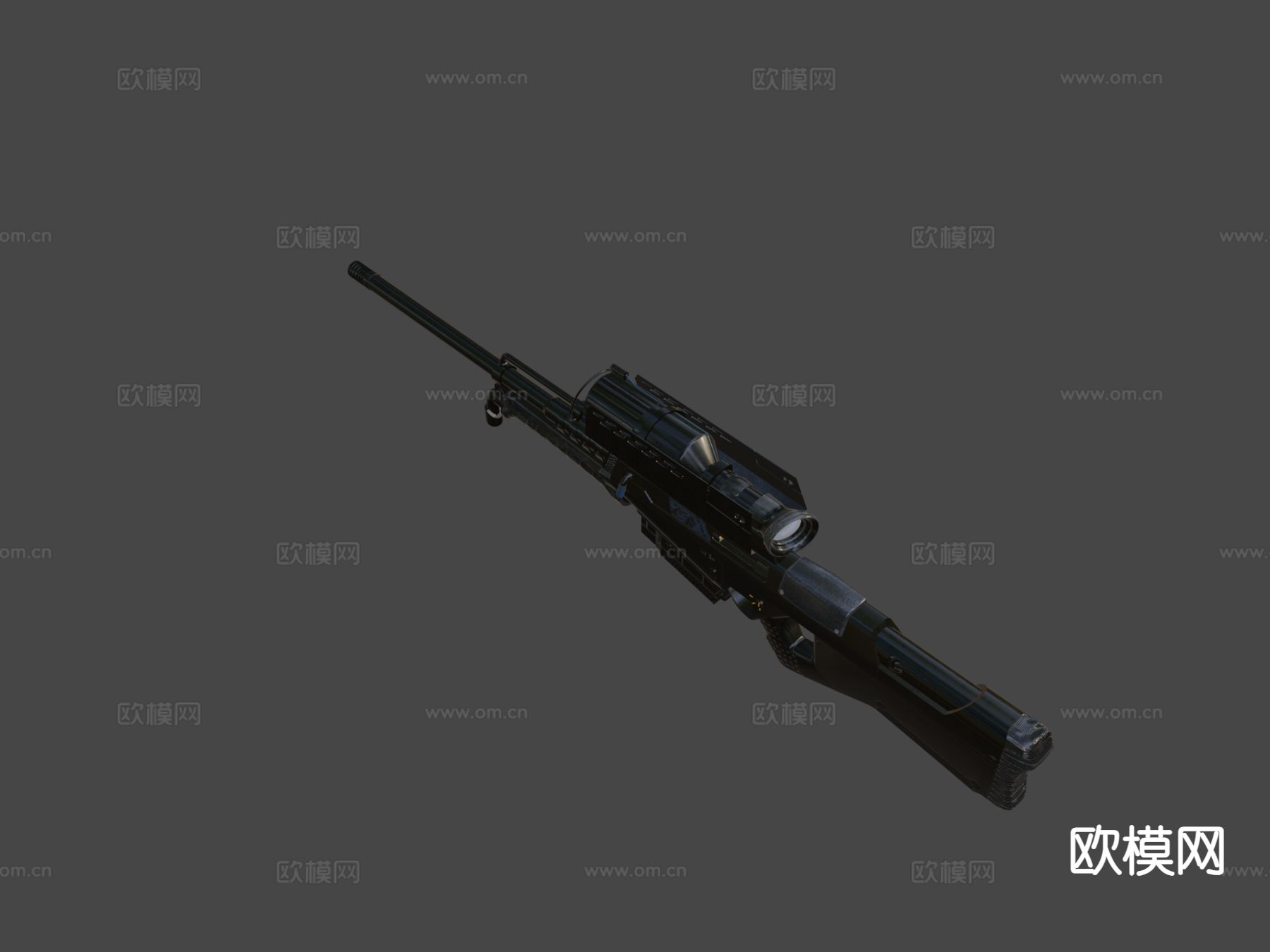 狙击步枪 枪支 枪械su模型下载（渲染图4）