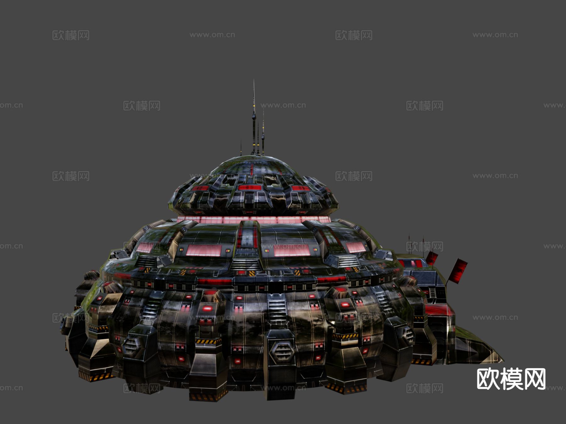 科幻建筑 军械库su模型下载（渲染图4）