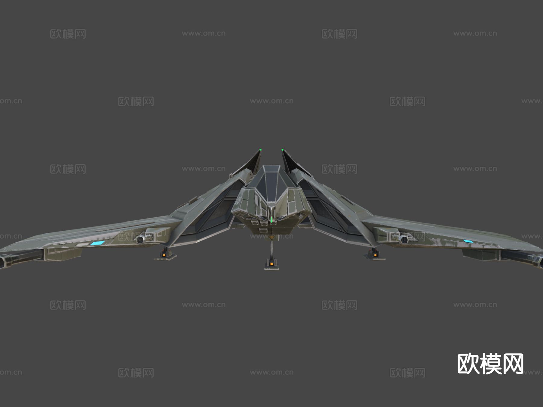 重型星际战斗机su模型下载（渲染图6）