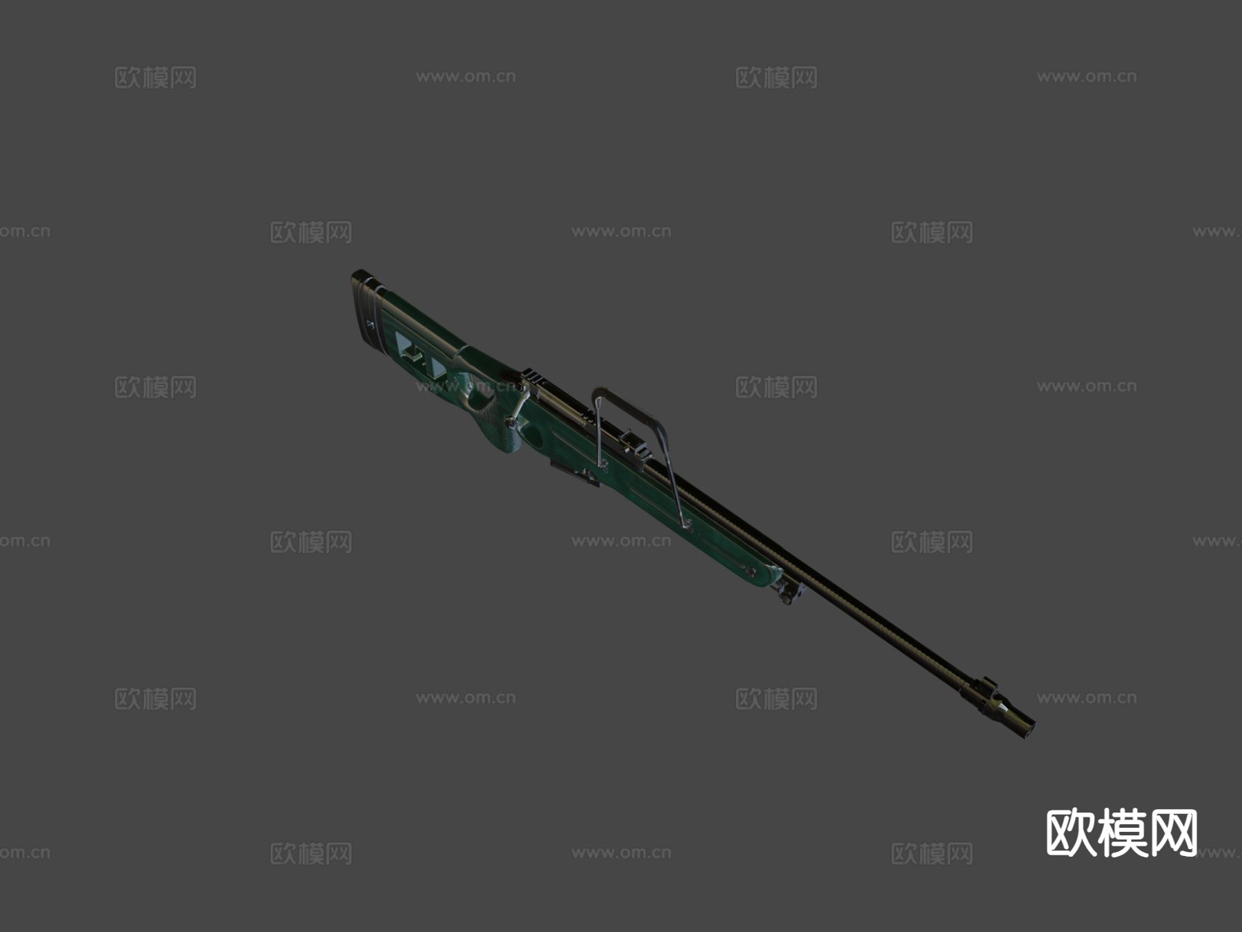 SV-98 狙击步枪 枪支 枪械su模型下载（渲染图6）