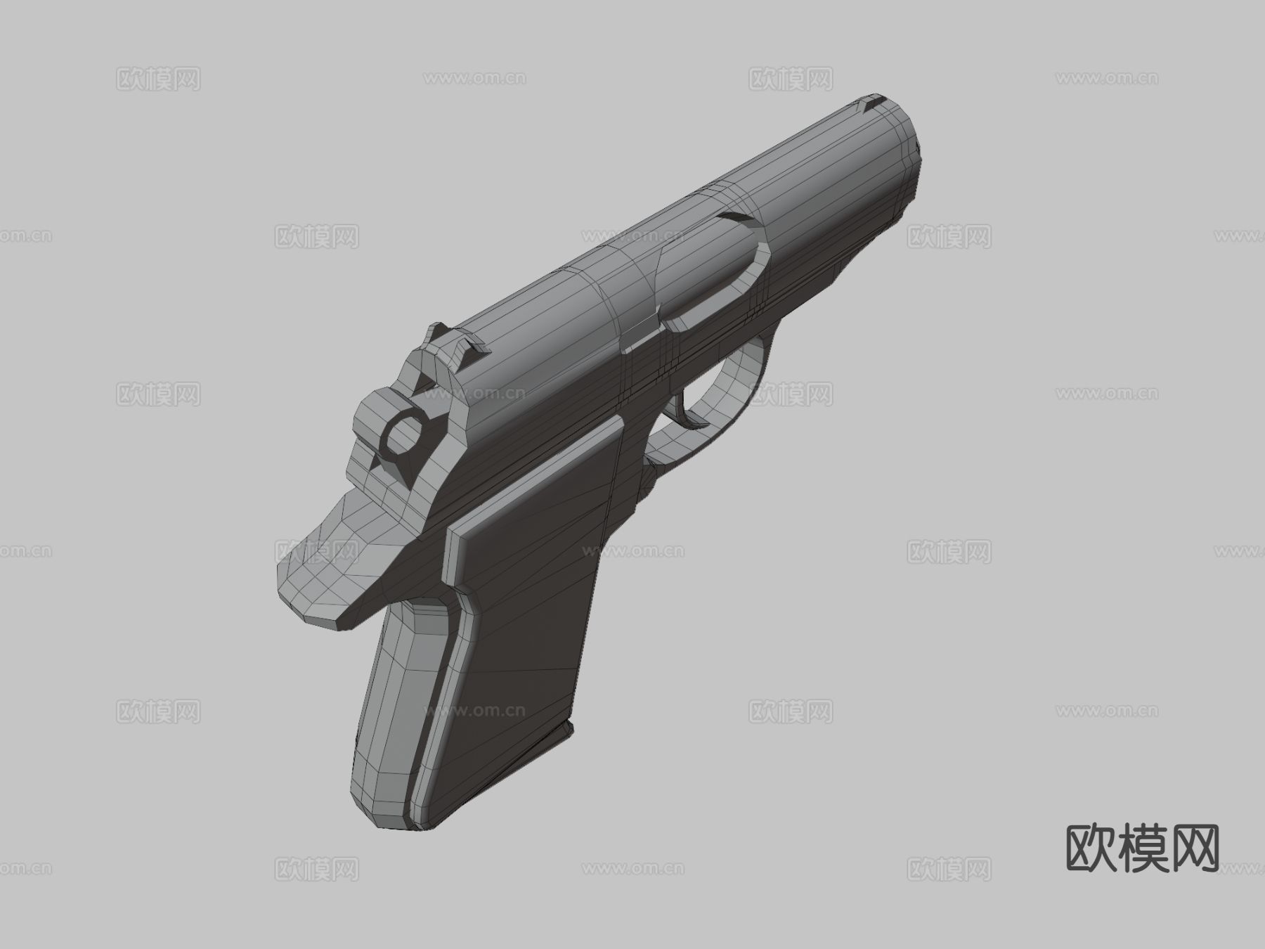 手枪 枪支 枪械su模型下载（渲染图3）
