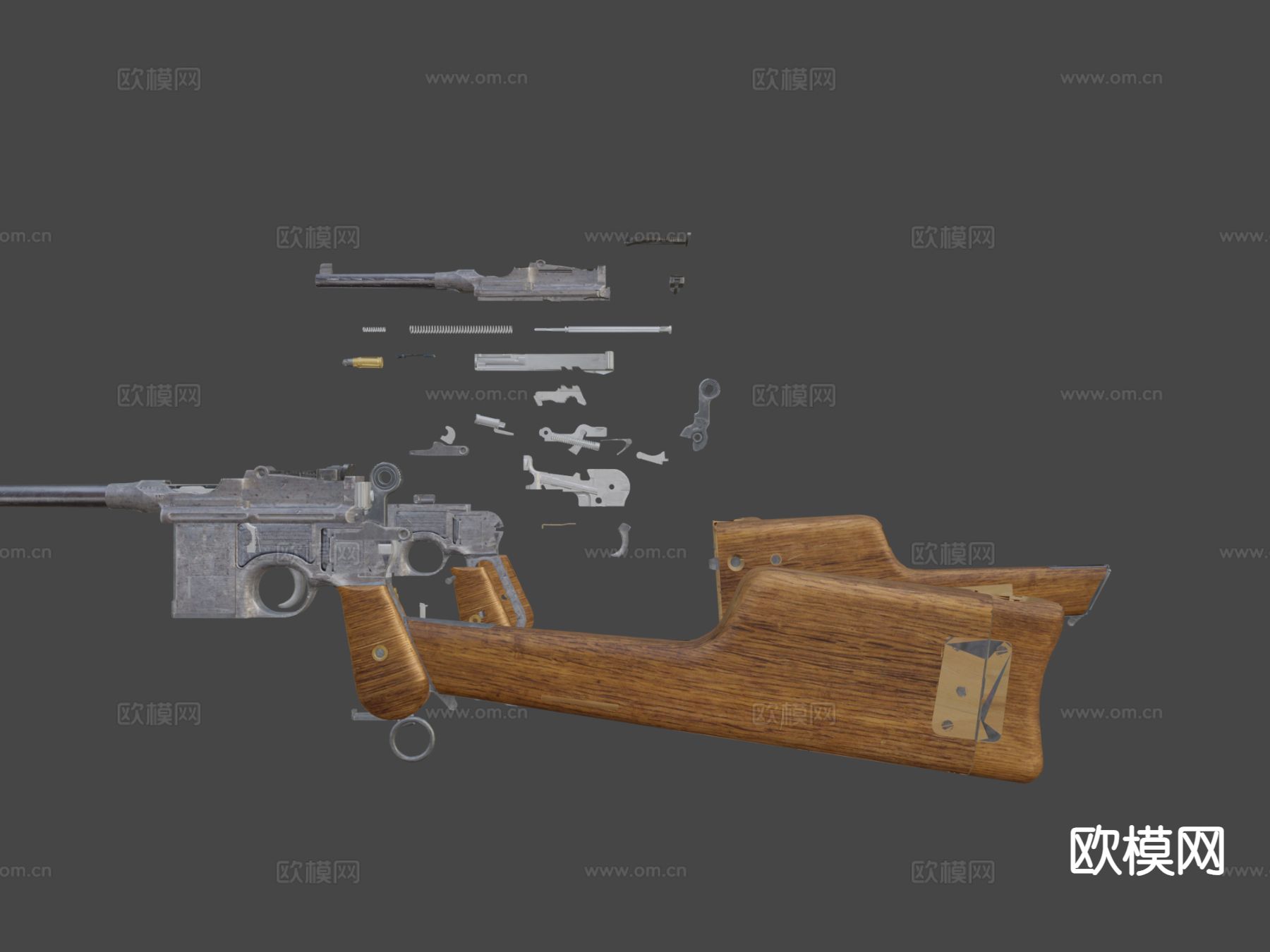 狙击步枪 枪支 枪械su模型下载（渲染图7）