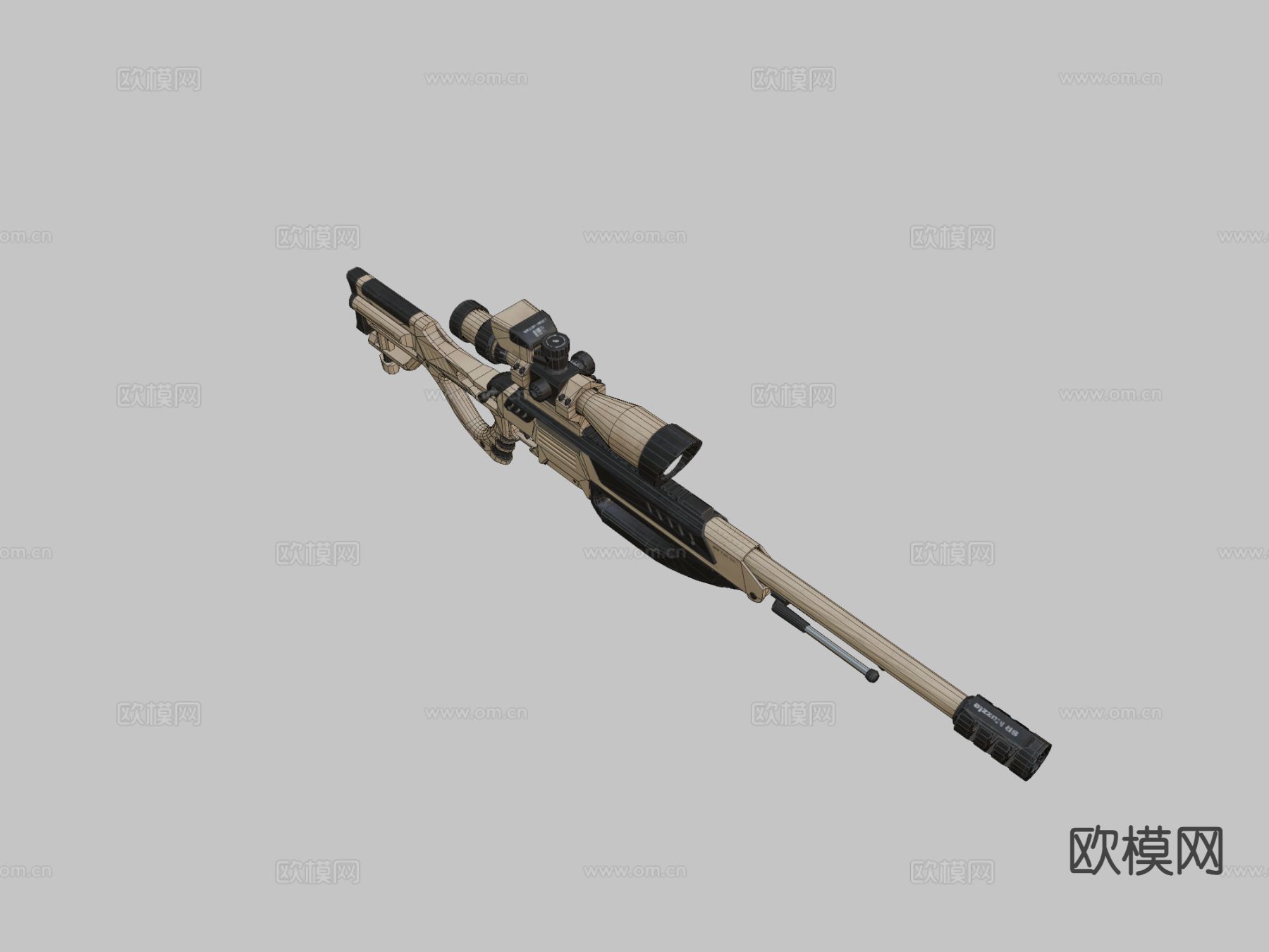 MK-Tac95 狙击步枪 枪支 枪械su模型下载（渲染图1）