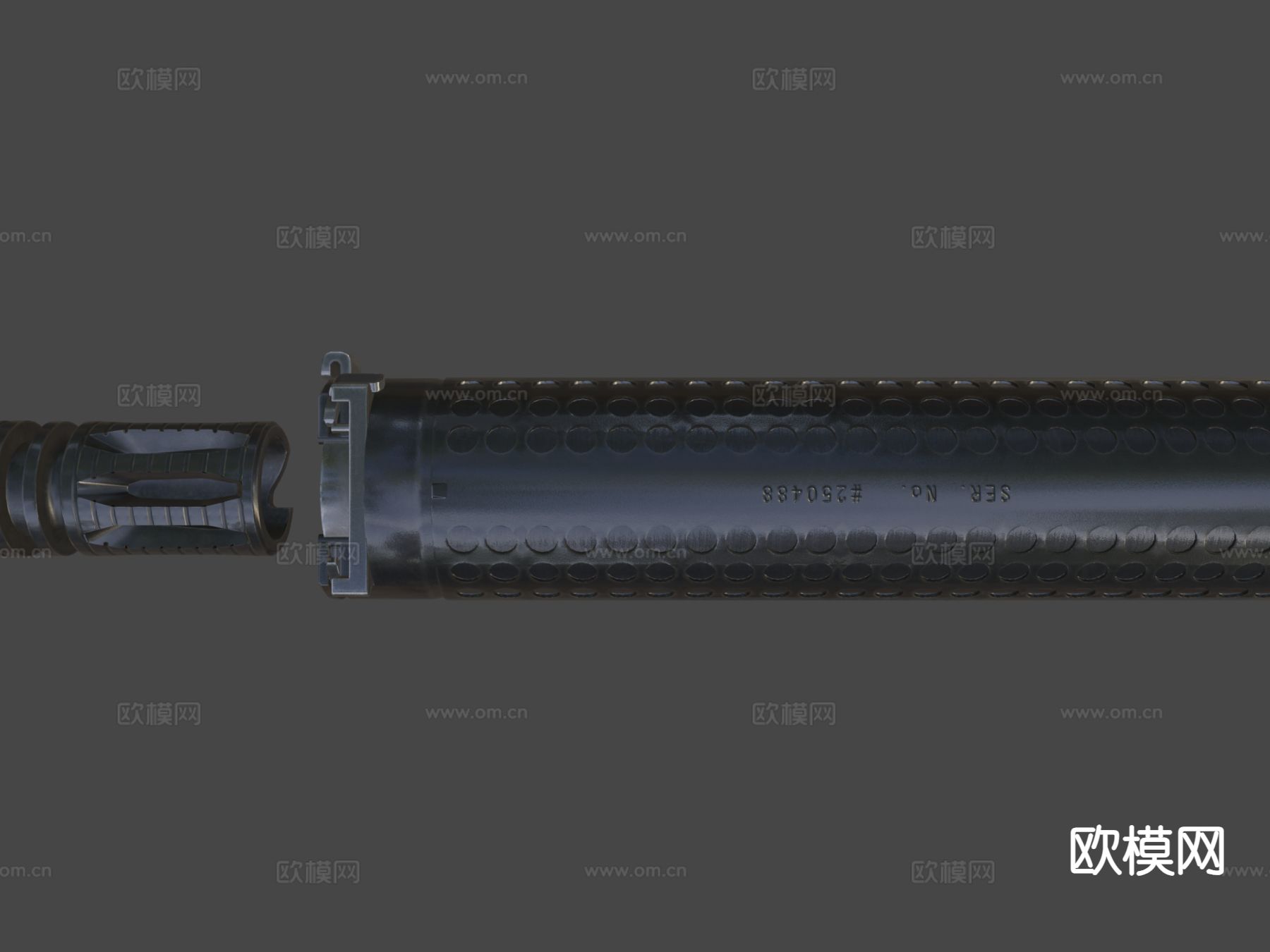 QDSS NT4 消音器 枪支配件su模型下载（渲染图5）