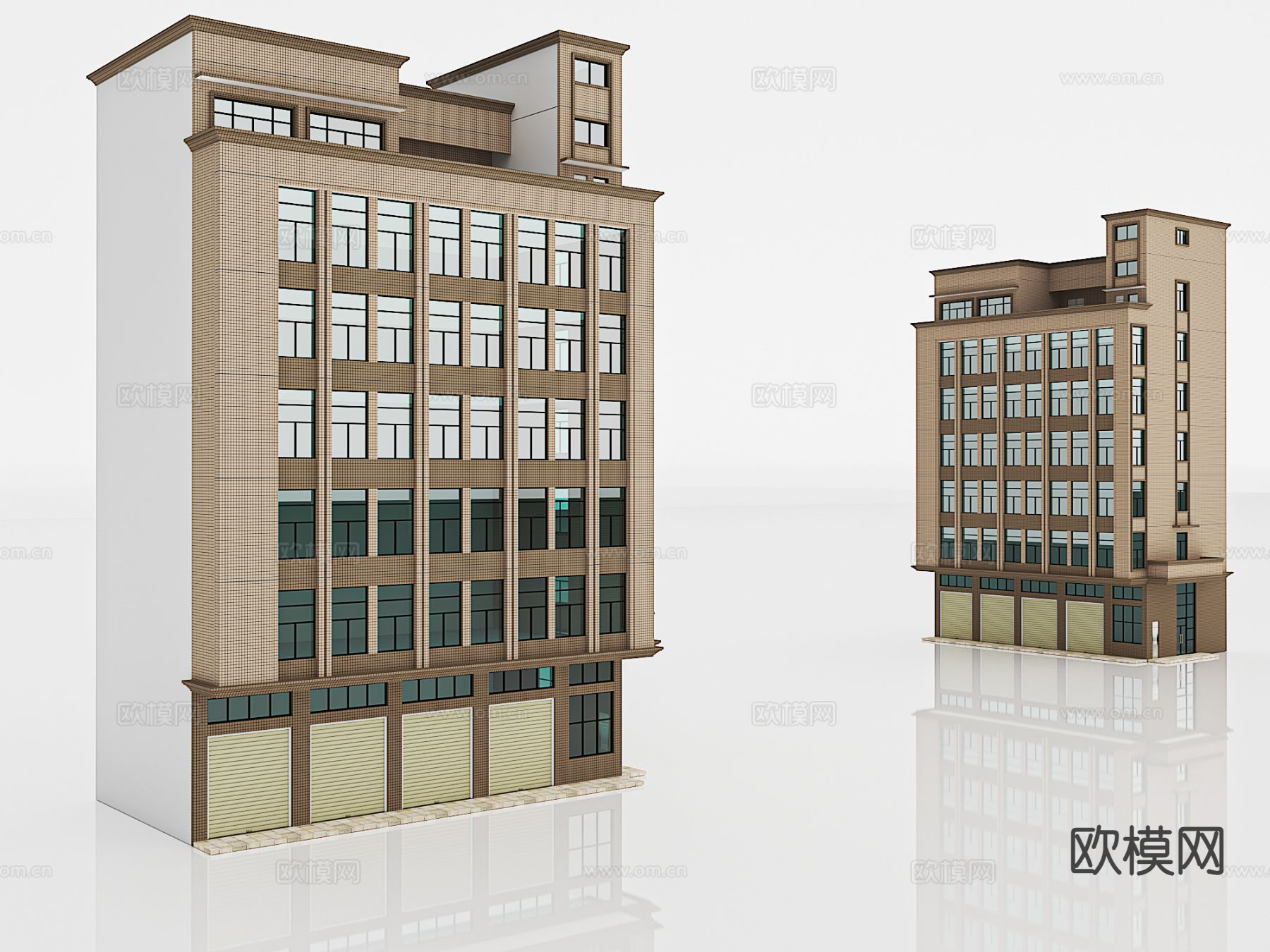 现代住宅楼构件3d模型