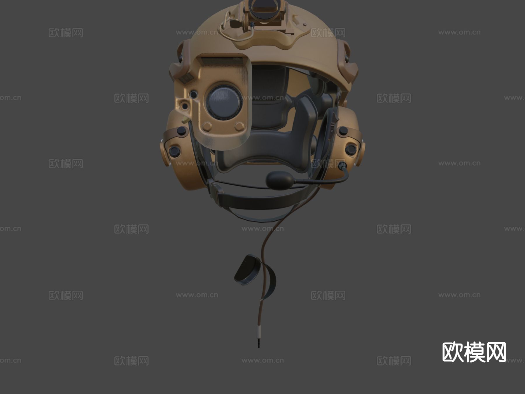 夜视头盔 倍镜su模型下载（渲染图6）