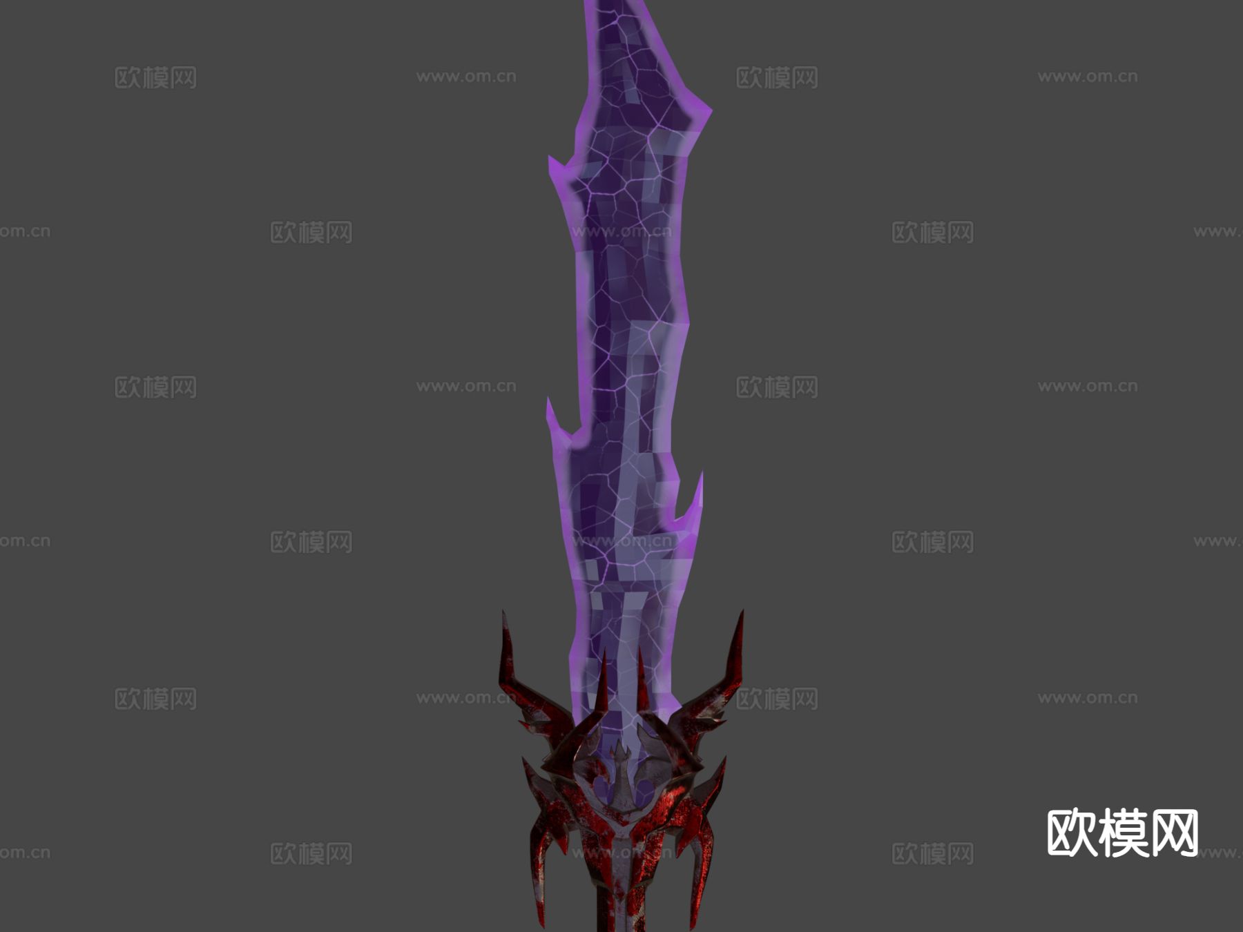 暗星光剑 大剑 游戏道具su模型下载（渲染图6）