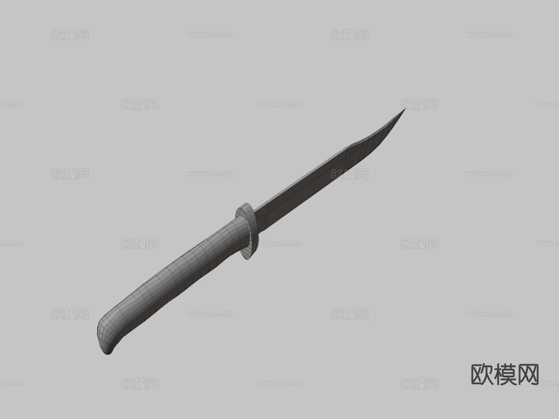 鬼脸刀 短刀 武器su模型下载（渲染图4）