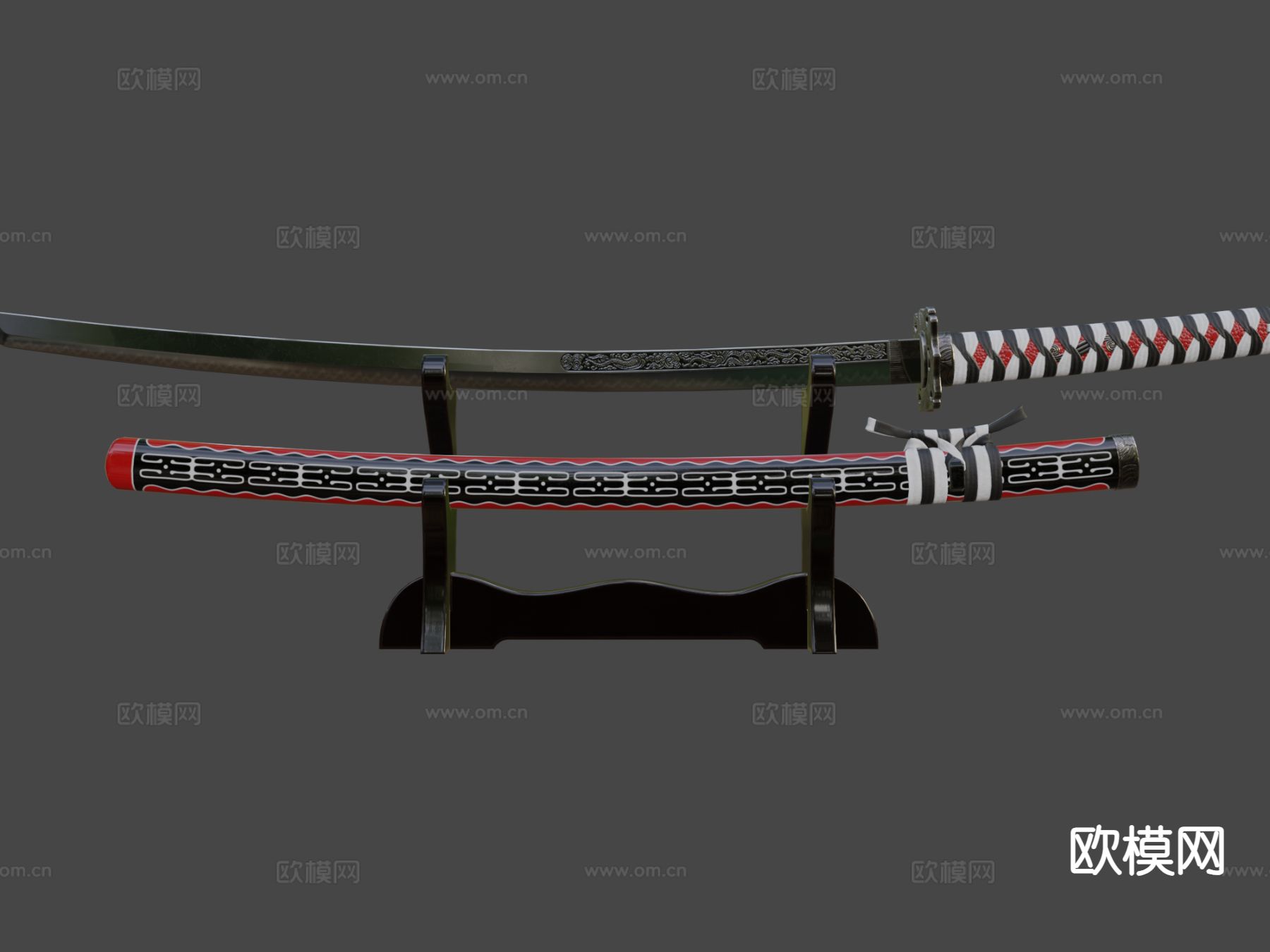 武士刀su模型下载（渲染图5）