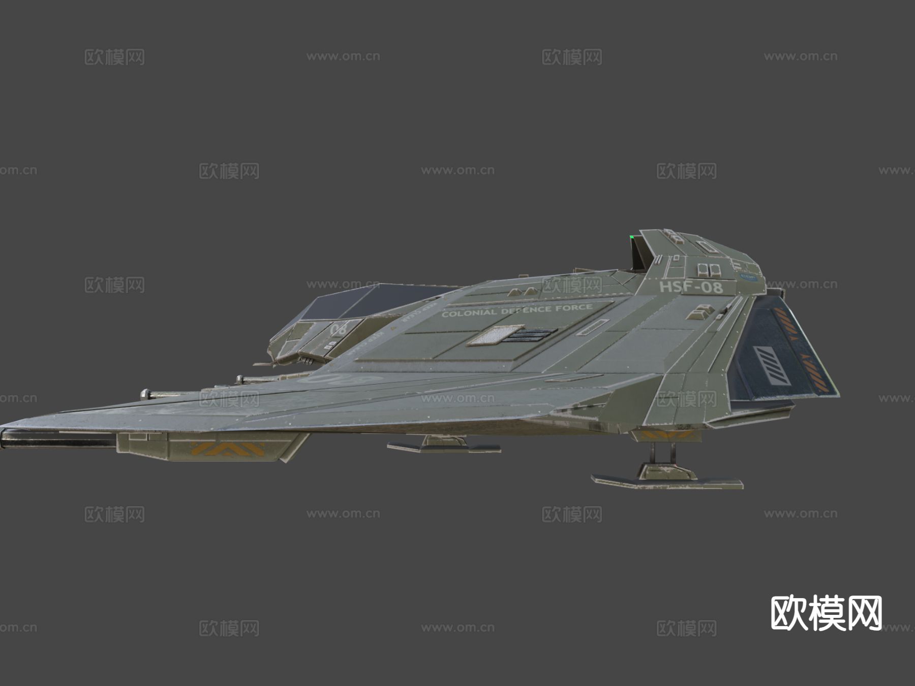 重型星际战斗机su模型下载（渲染图4）