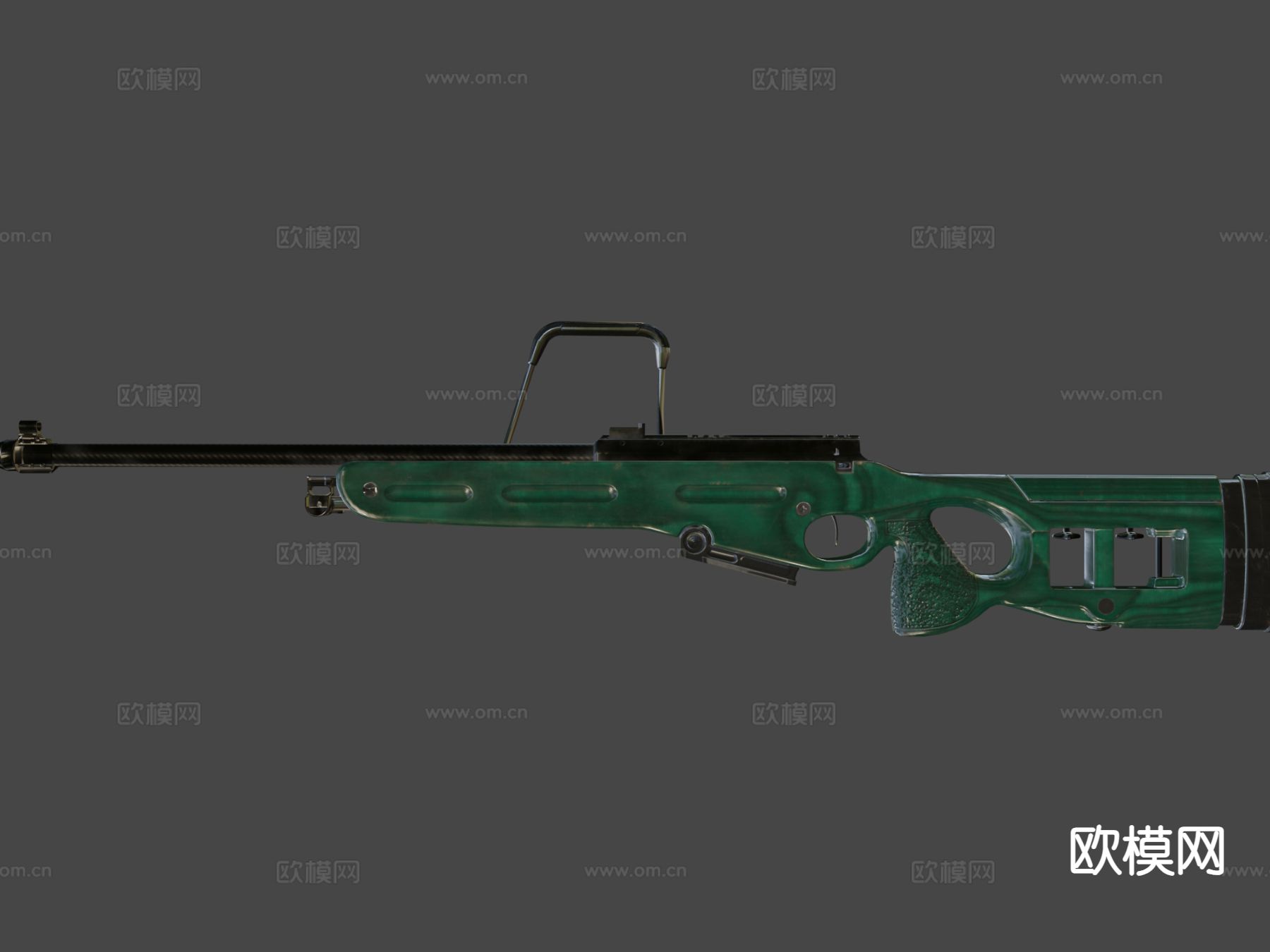 SV-98 狙击步枪 枪支 枪械su模型下载（渲染图7）