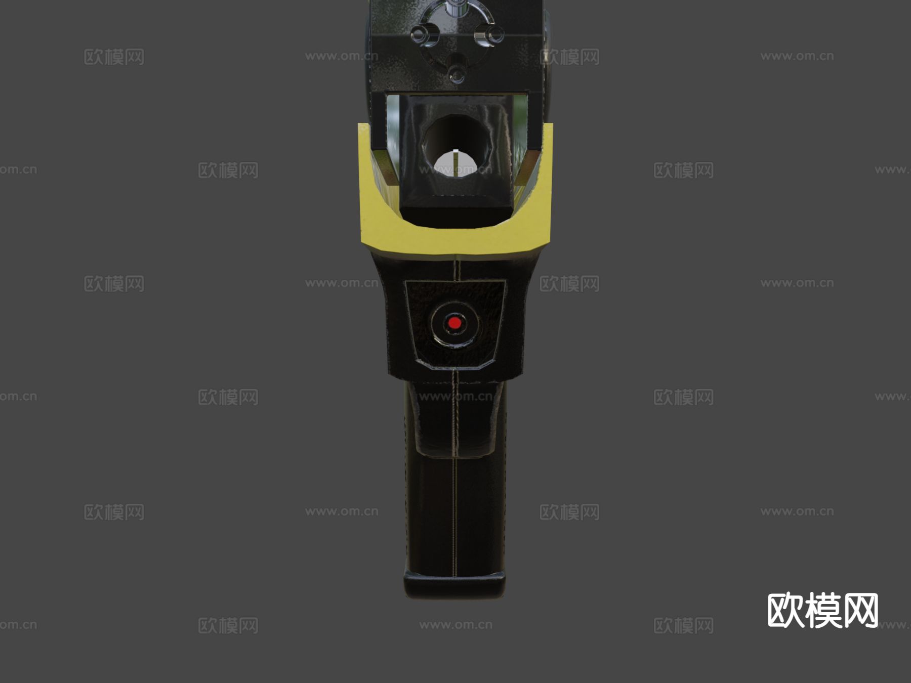 游戏手枪 科幻道具su模型下载（渲染图5）