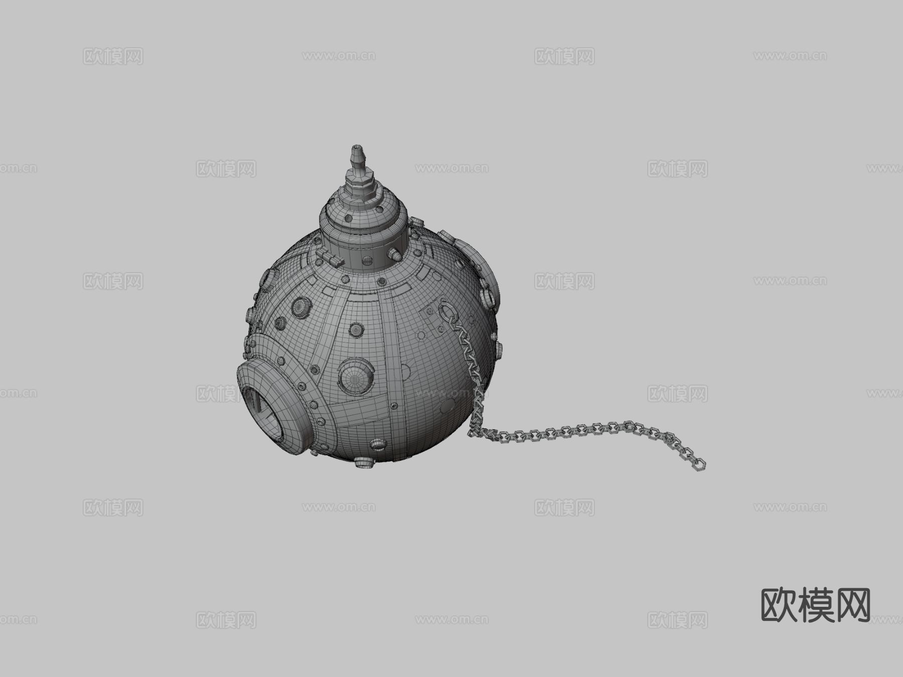 迷你蒸汽朋克海雷su模型下载（渲染图3）