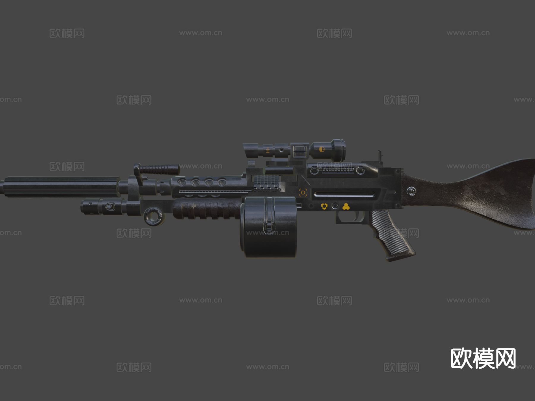 机枪 枪支 枪械su模型下载（渲染图7）