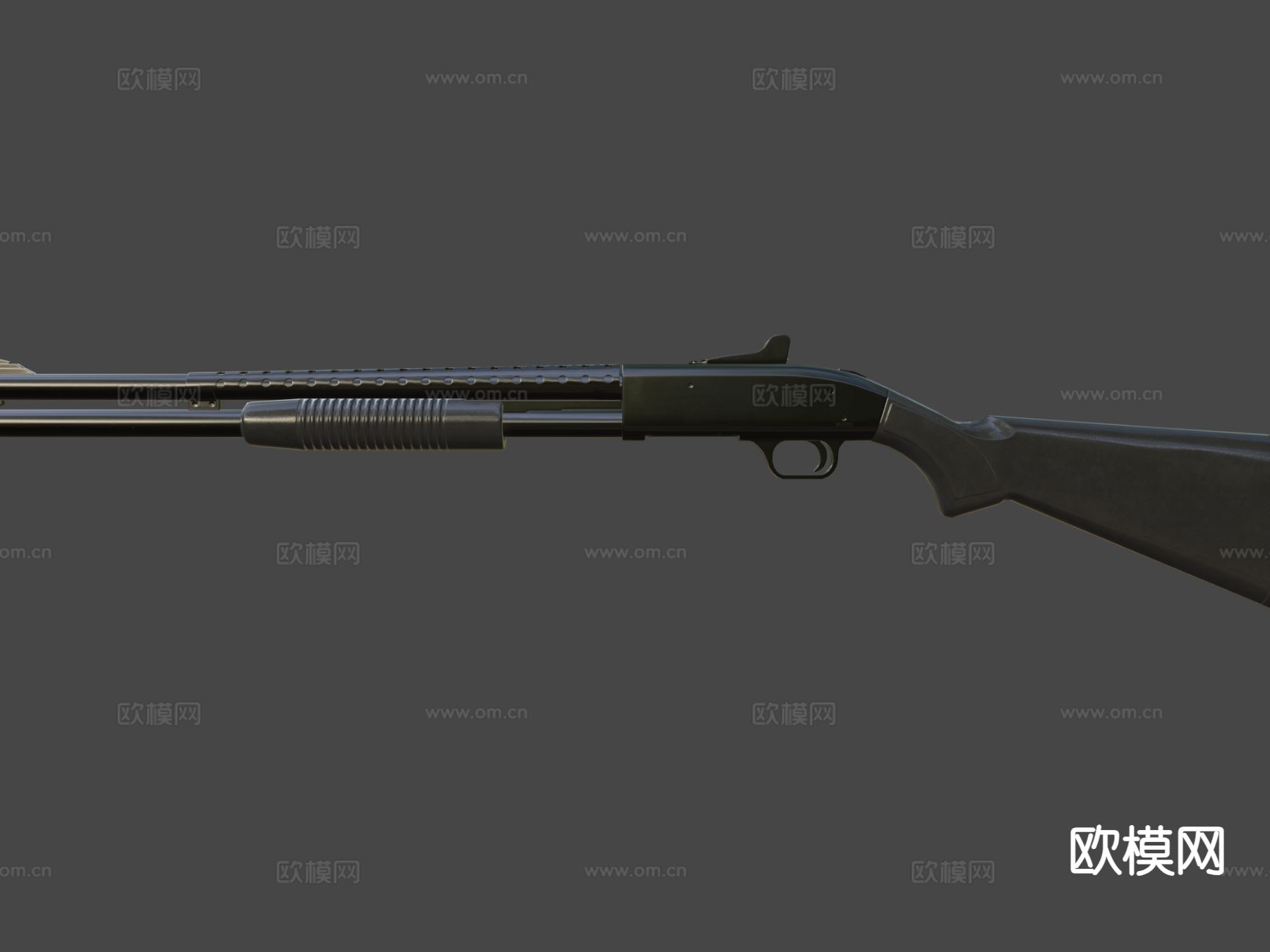 霰弹枪 枪支 枪械su模型下载（渲染图7）