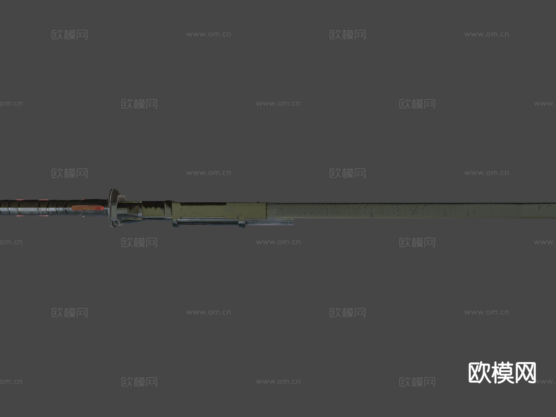 雨刃 弯刀 游戏道具su模型下载（渲染图6）