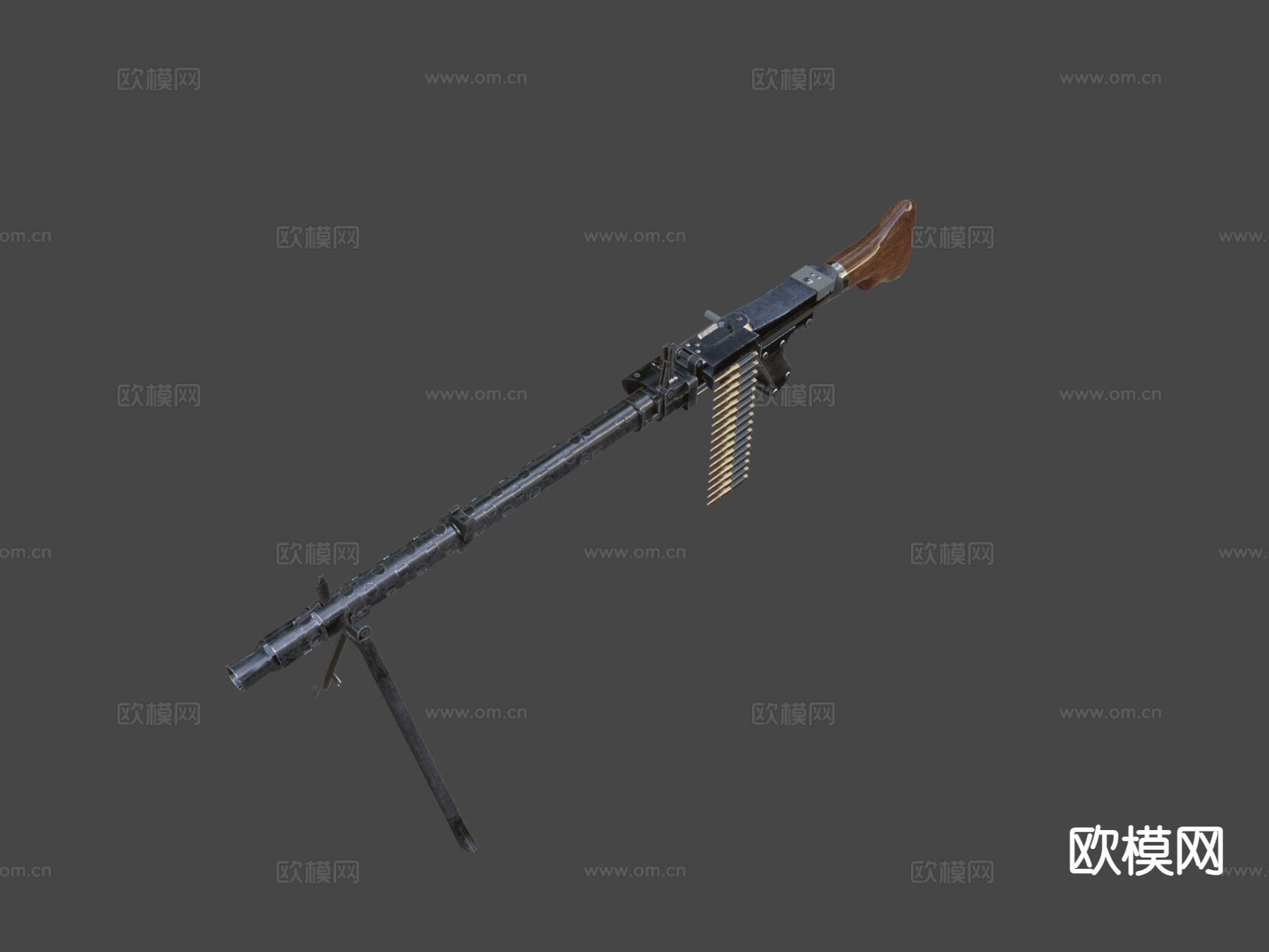 机枪德国武器su模型下载（渲染图5）