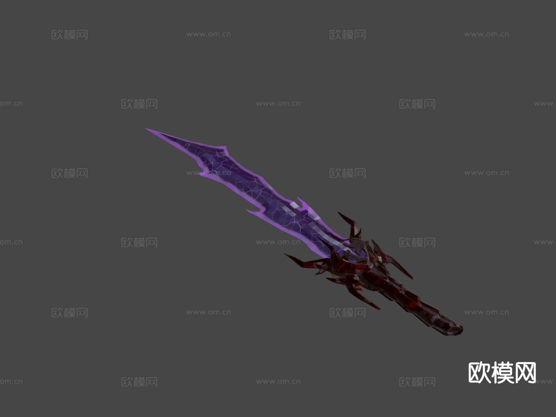 暗星光剑 大剑 游戏道具su模型下载（渲染图4）