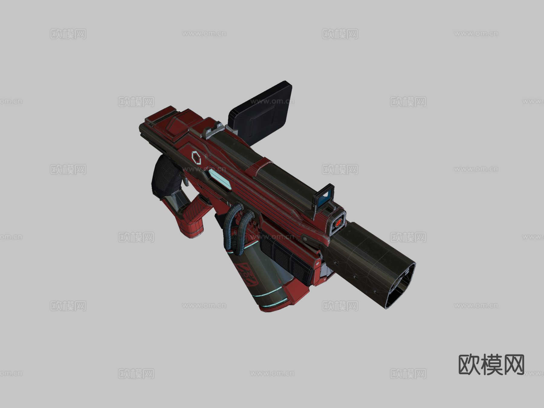科幻枪 枪支 枪械su模型下载（渲染图1）