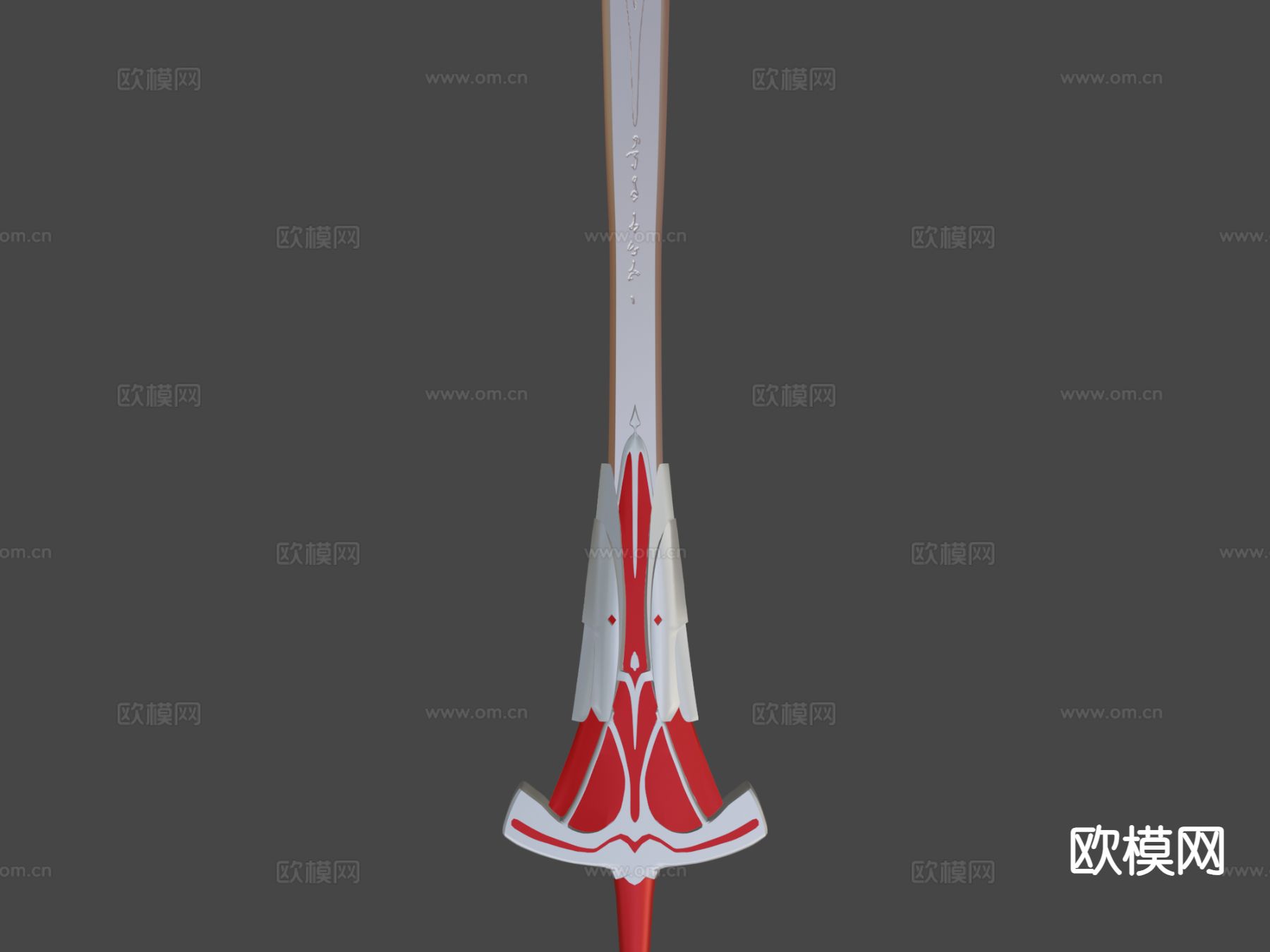 Clarent 科幻光剑 游戏道具su模型下载（渲染图6）