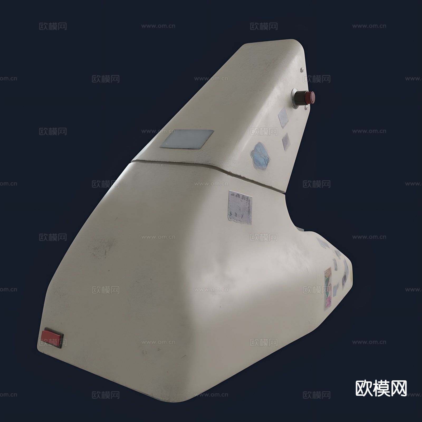 工业风复古电脑3d模型下载（渲染图3）