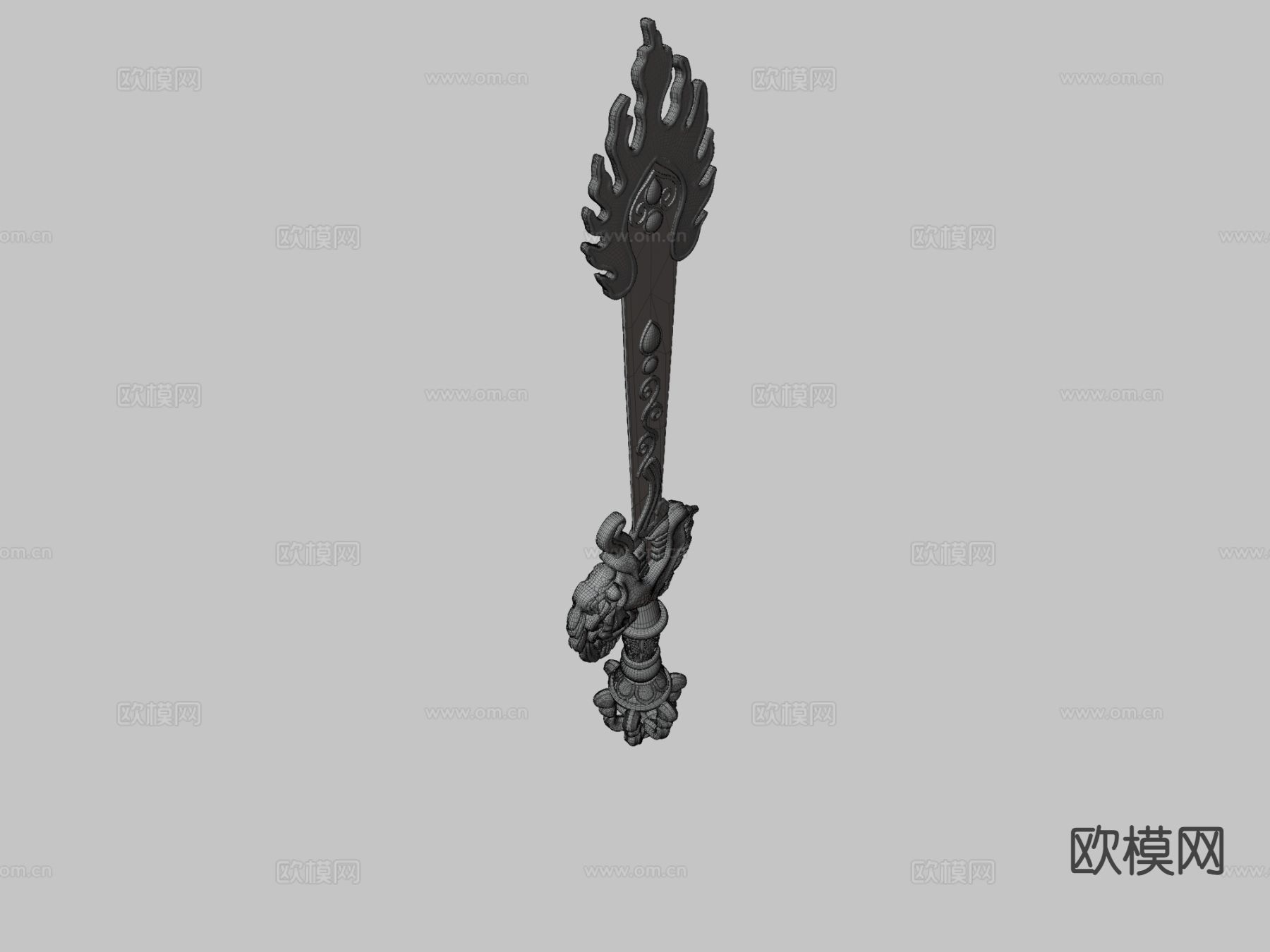 文殊师利剑 游戏道具su模型下载（渲染图3）