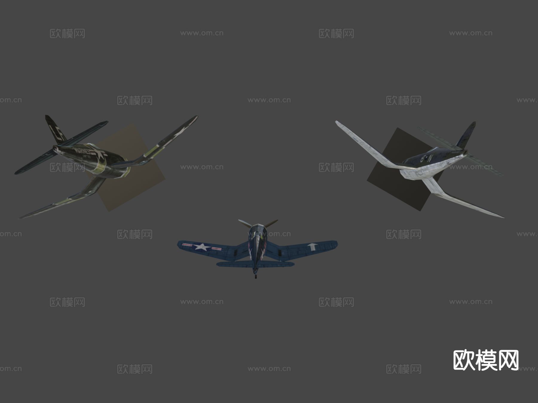 老式战斗机 轰炸机su模型下载（渲染图5）