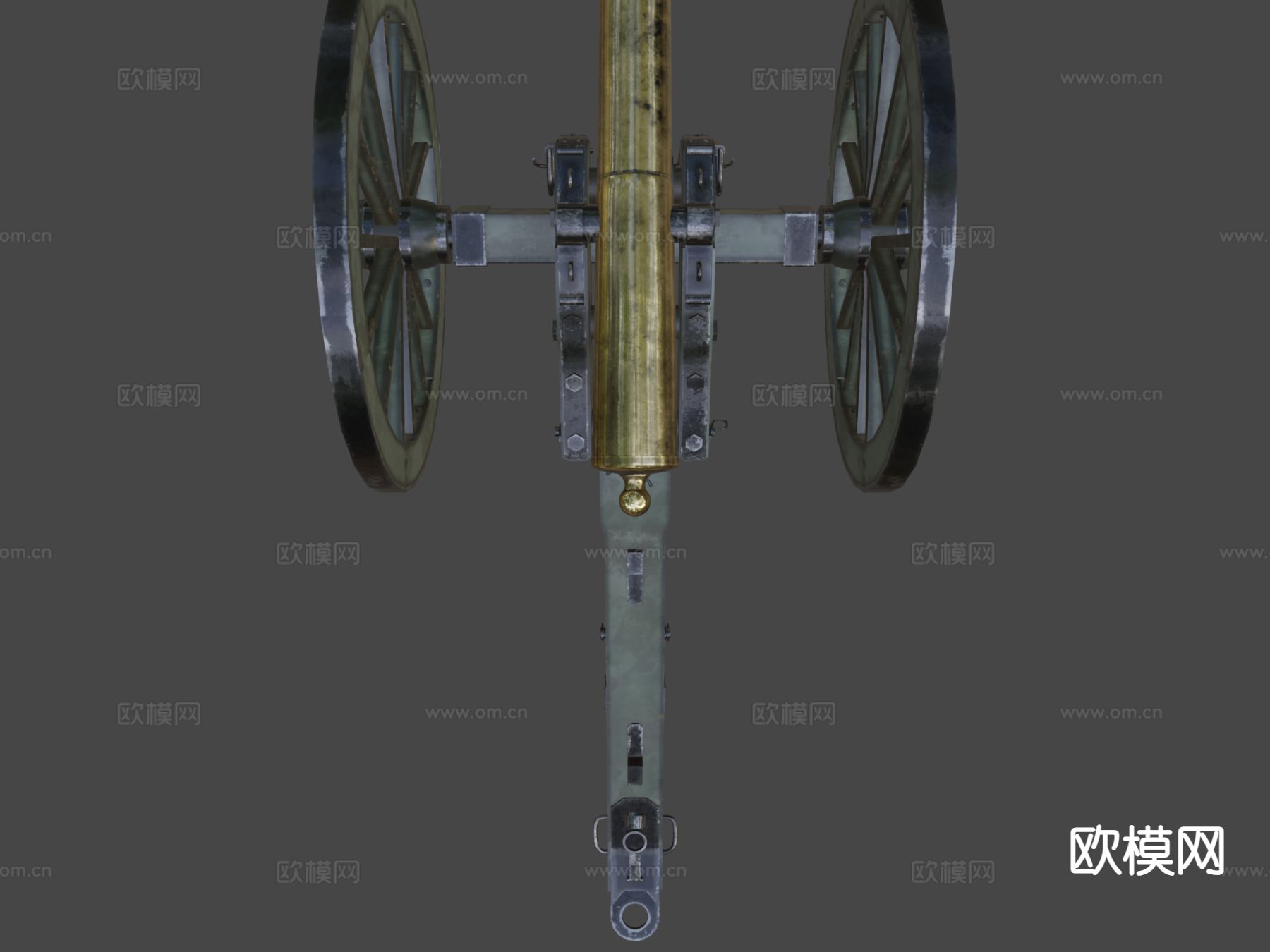 炮车 榴弹炮 武器su模型下载（渲染图6）